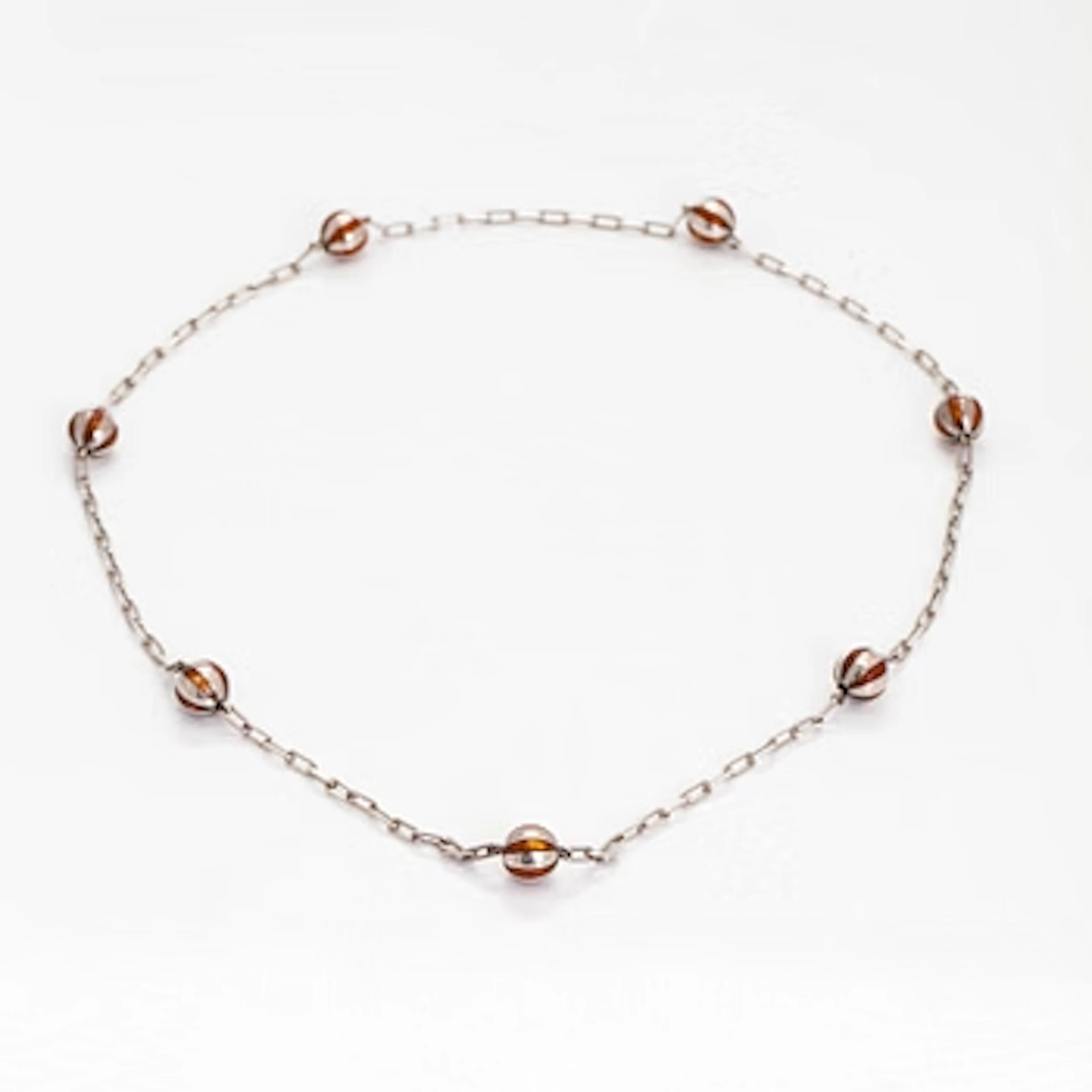 Necklace, silver, enamel, A. Tillander; Helsinki 1975.