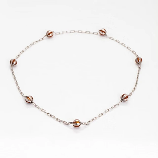 Necklace, silver, enamel, A. Tillander; Helsinki 1975.