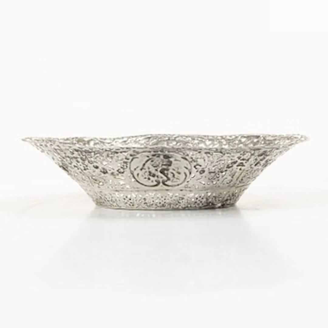 Bread basket/bowl, Baroque style, JL Hultman, Stockholm 1952.
