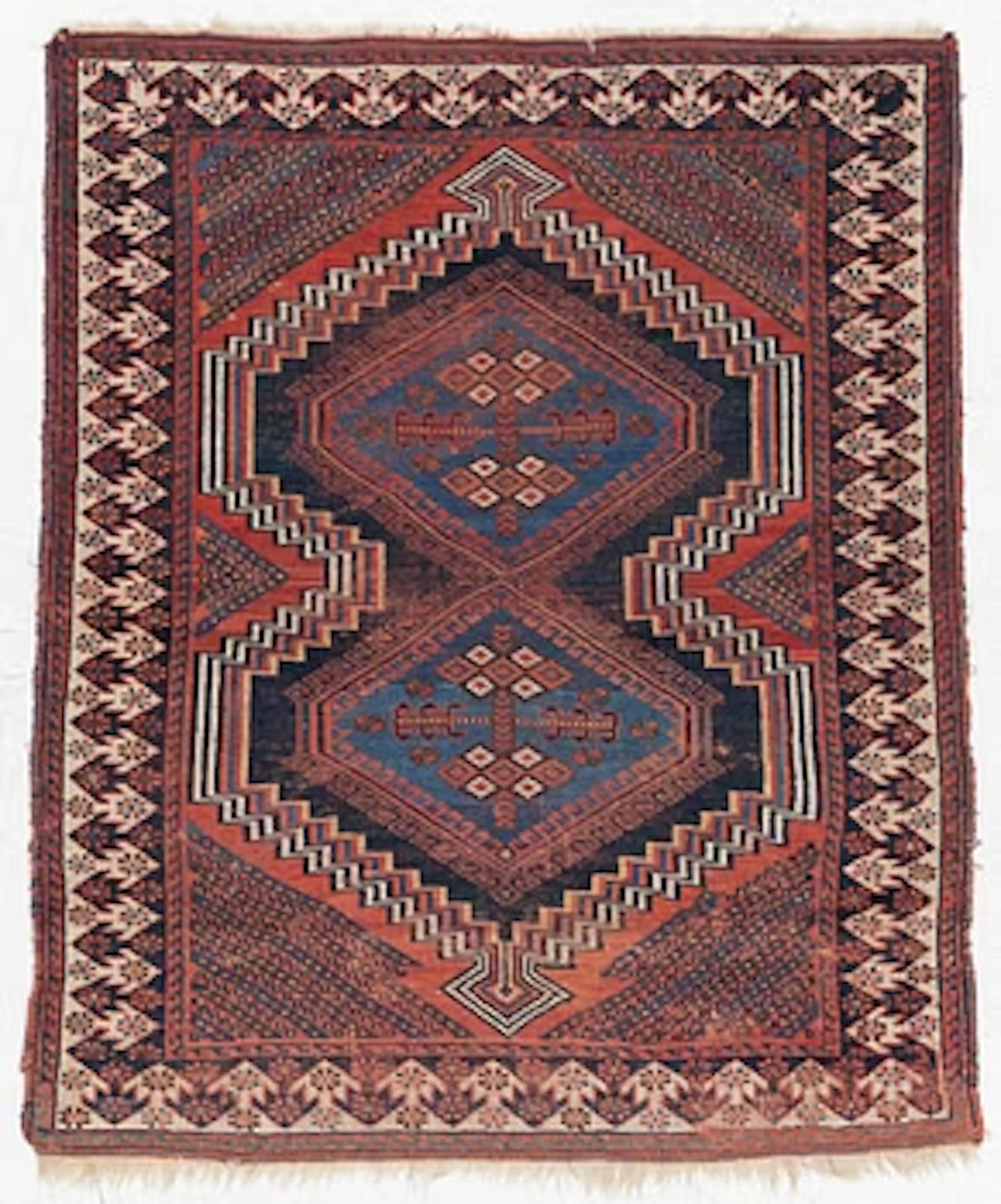 Rug, antique Afshar, approx. 142 x 120 cm.