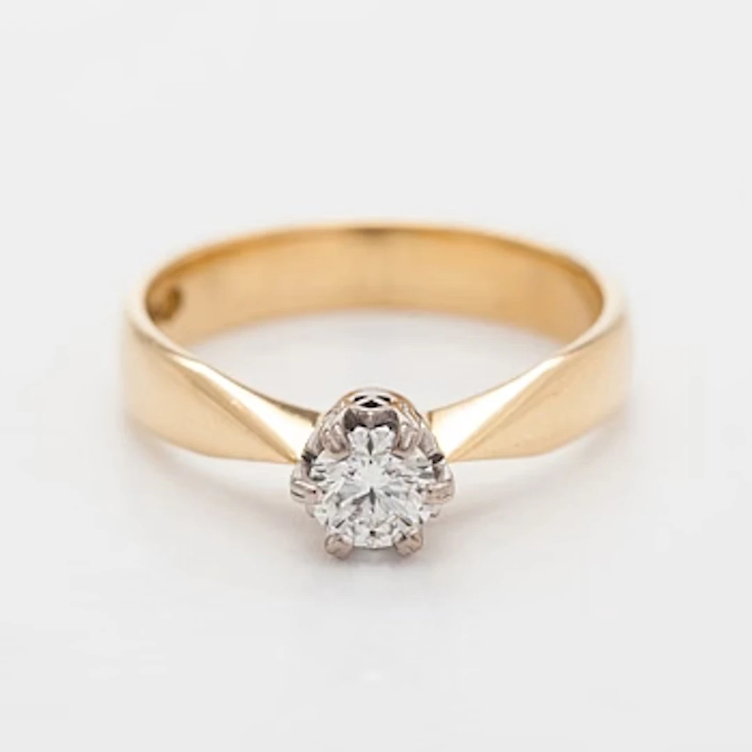 Ring, brilliant cut diamond 0.35 ct, 18K gold, 2007.