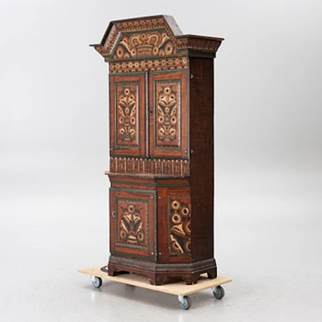 Dated gift cupboard, vernacular, Dalarna, 1801.