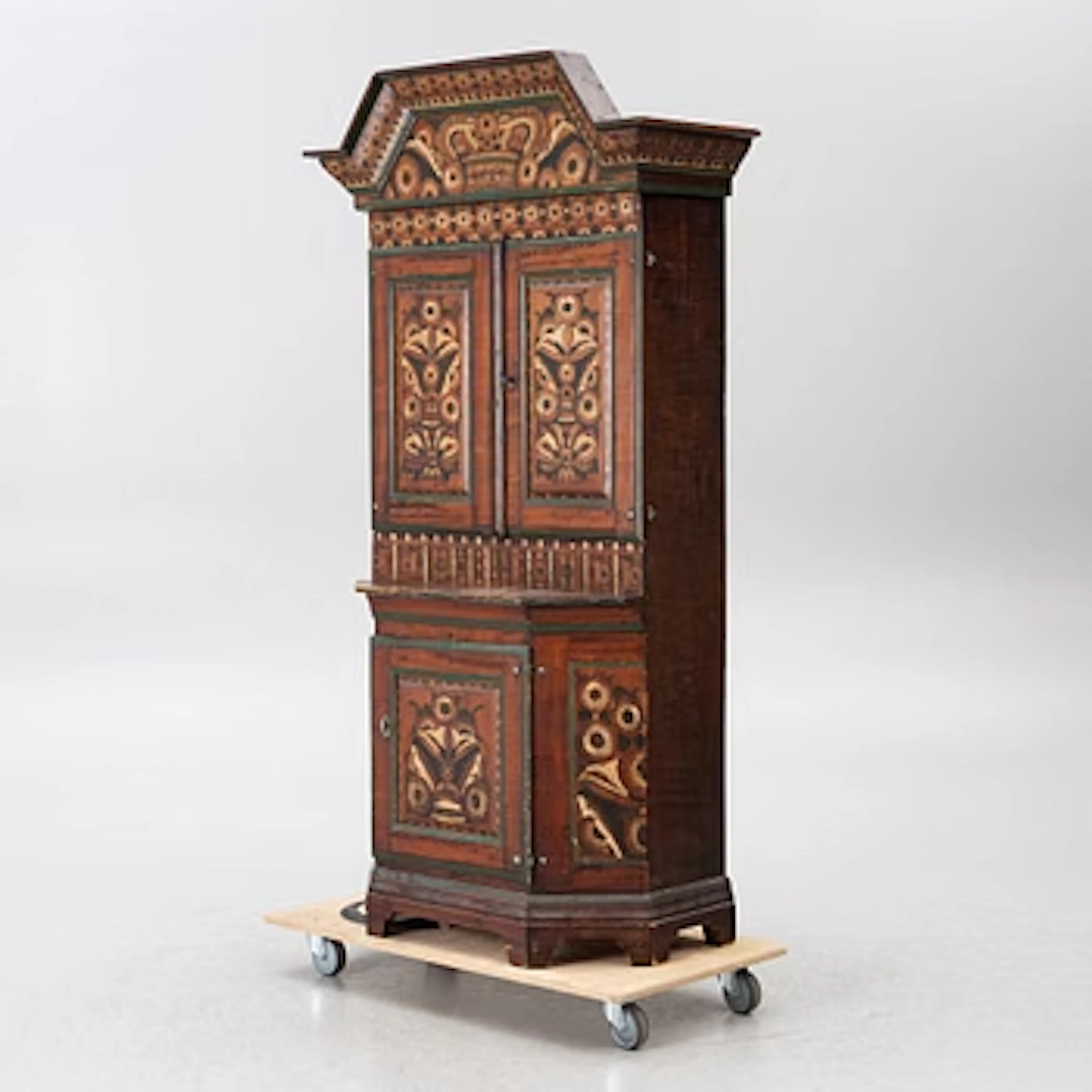 Dated gift cupboard, vernacular, Dalarna, 1801.