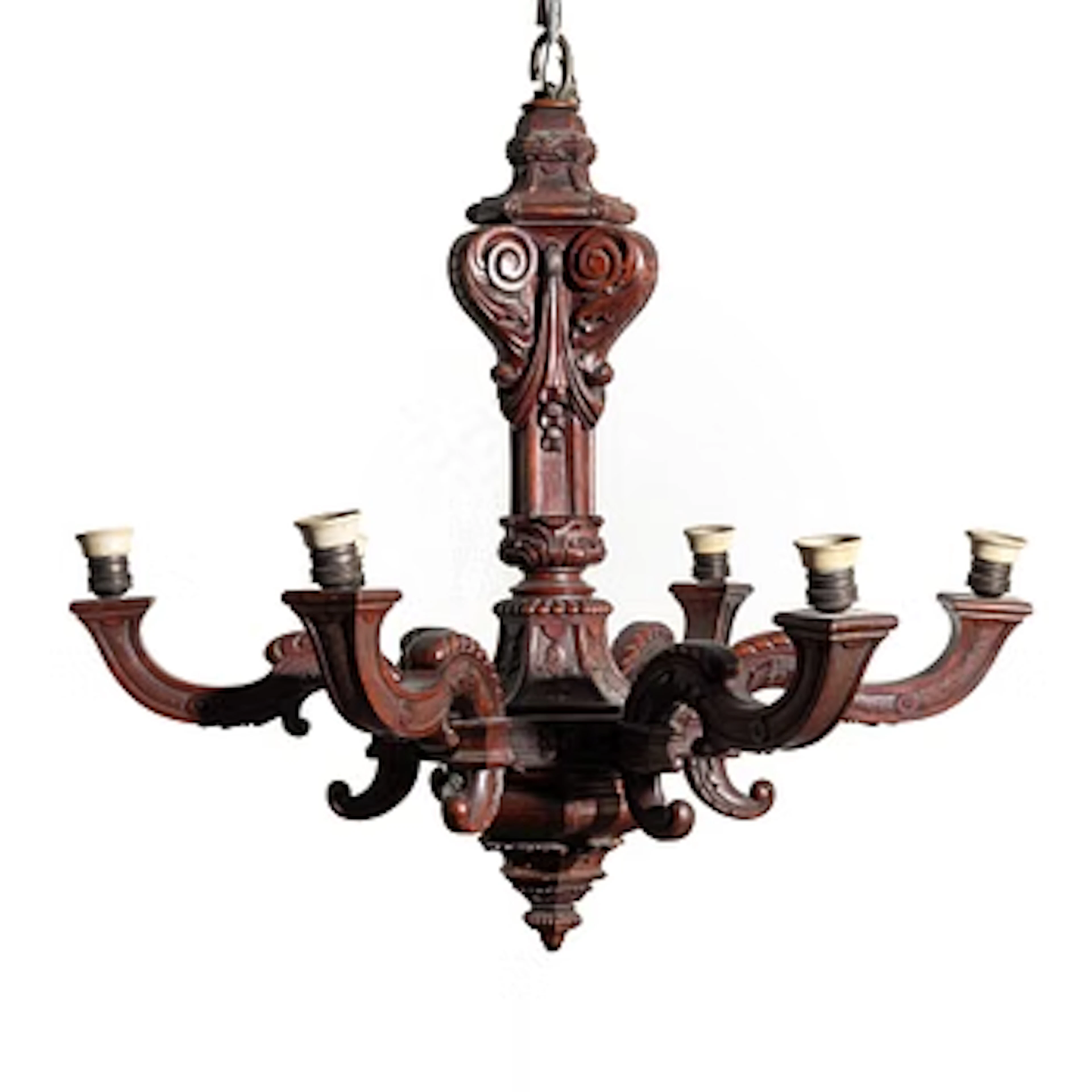 Chandelier, Baroque style, late 19th century.