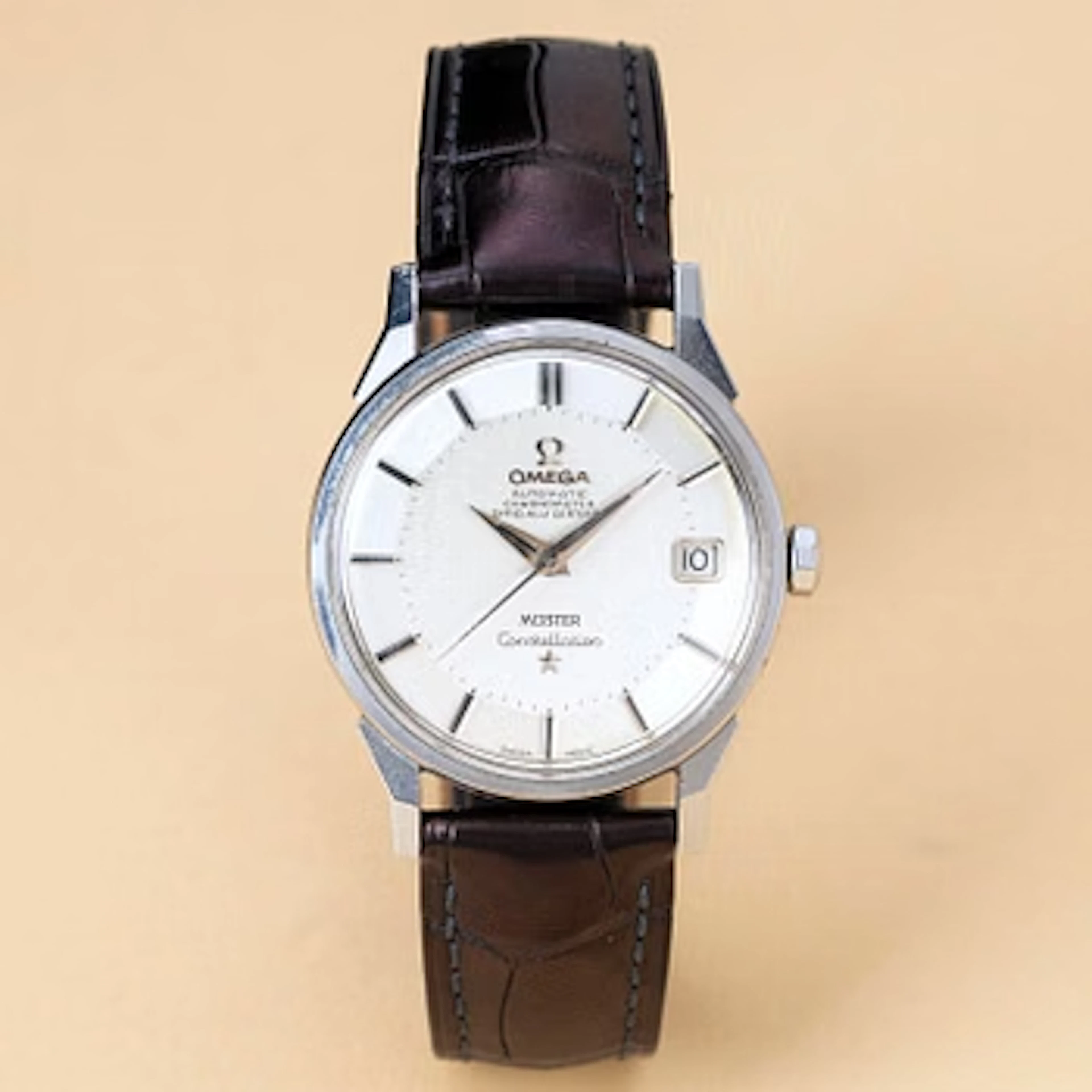 Omega, Constellation, Calendar, "Meister", "Pie-Pan", "Double signed", ca 1966.