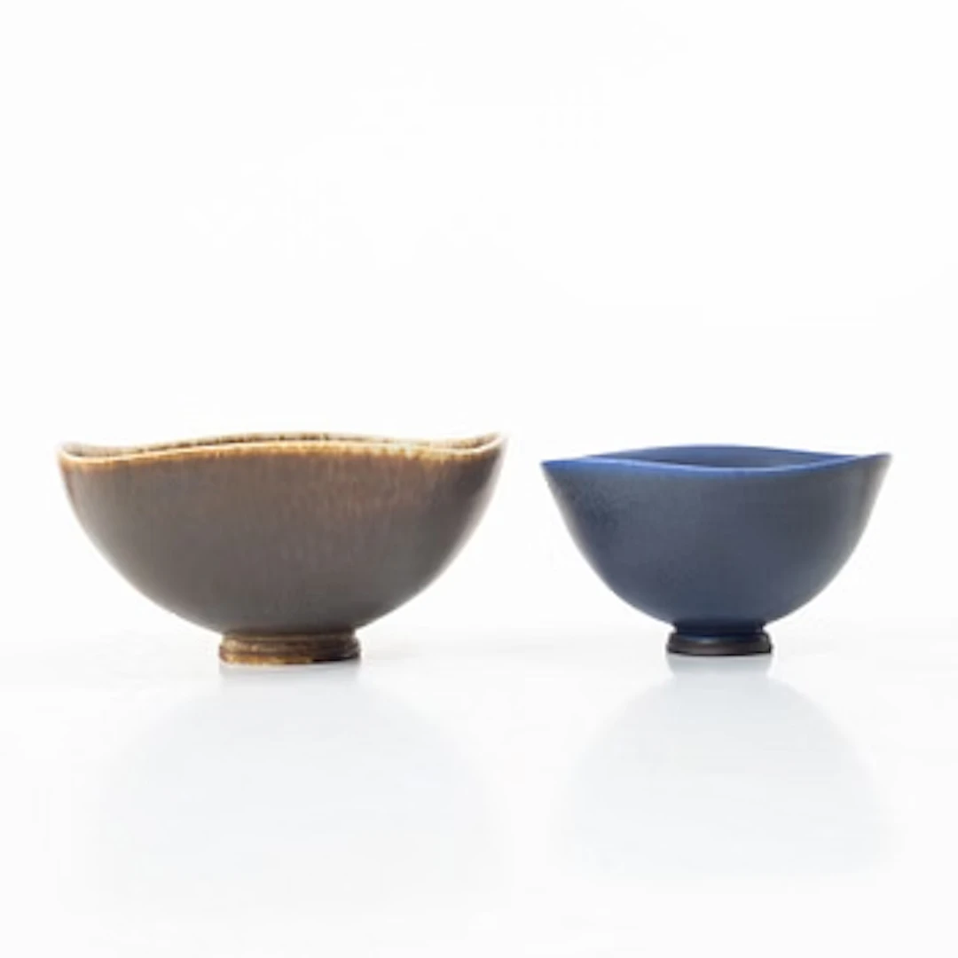 Berndt Friberg, two bowls, Gustavsberg Studio, 1976-77.