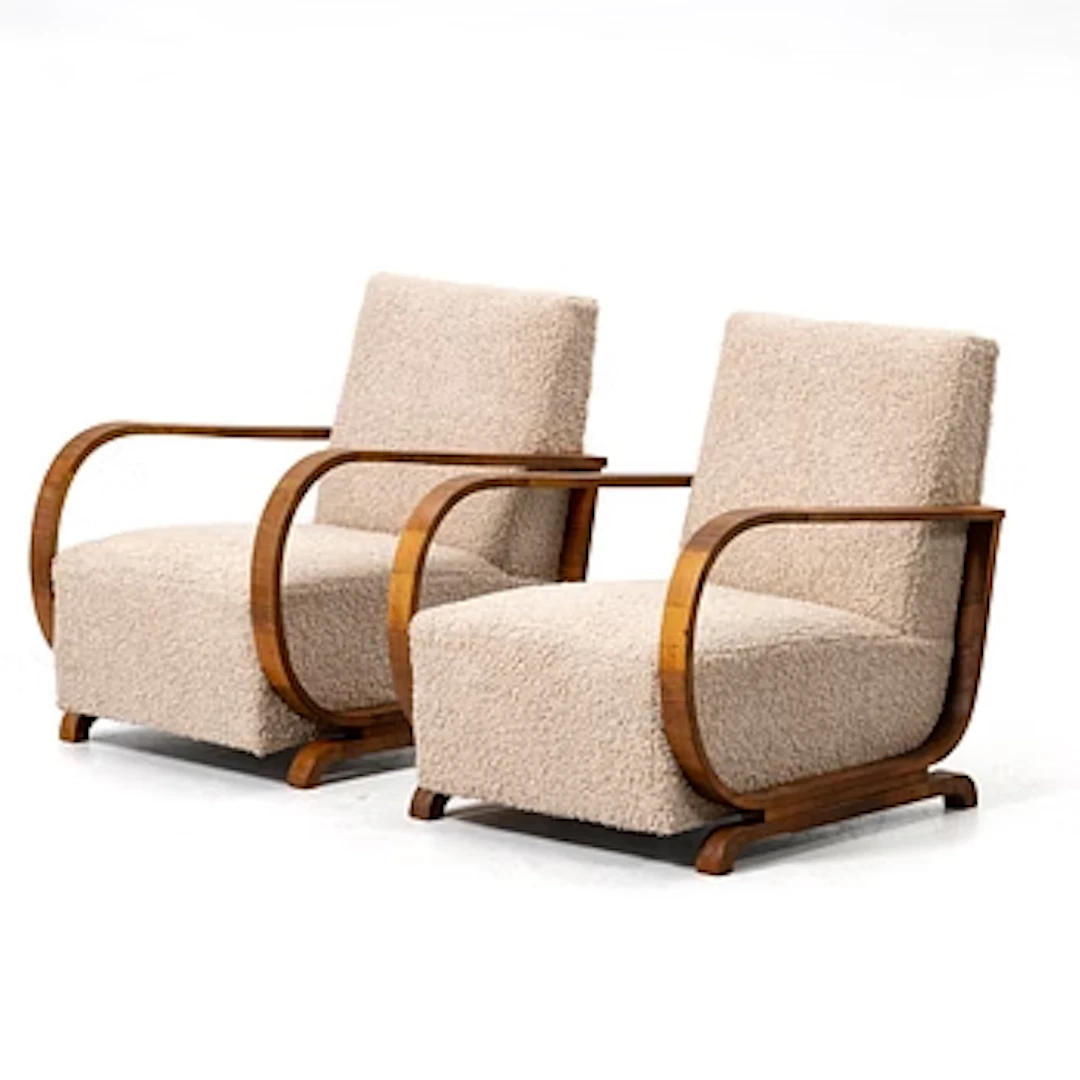 Armchairs, a pair, first half of the 20th century.