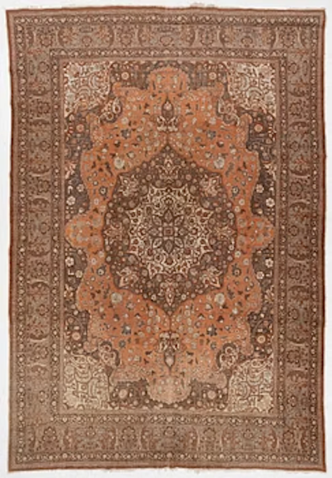 An antique Tabriz carpet, Northwest Persia, 453 x 310 cm.