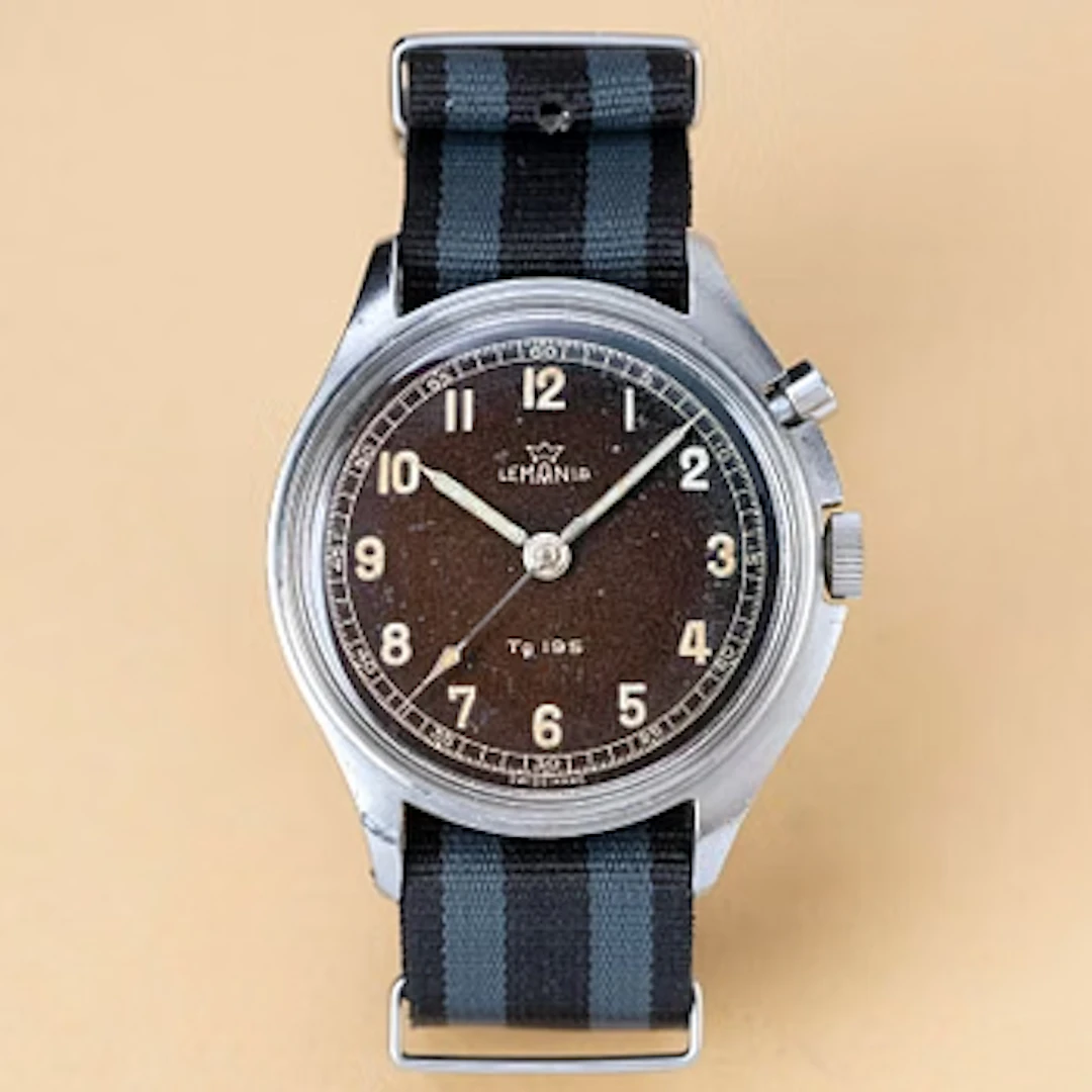 Lemania, Tg 195, "Tropical Dial", "Tre Kronor/Three crowns", ca 1954.