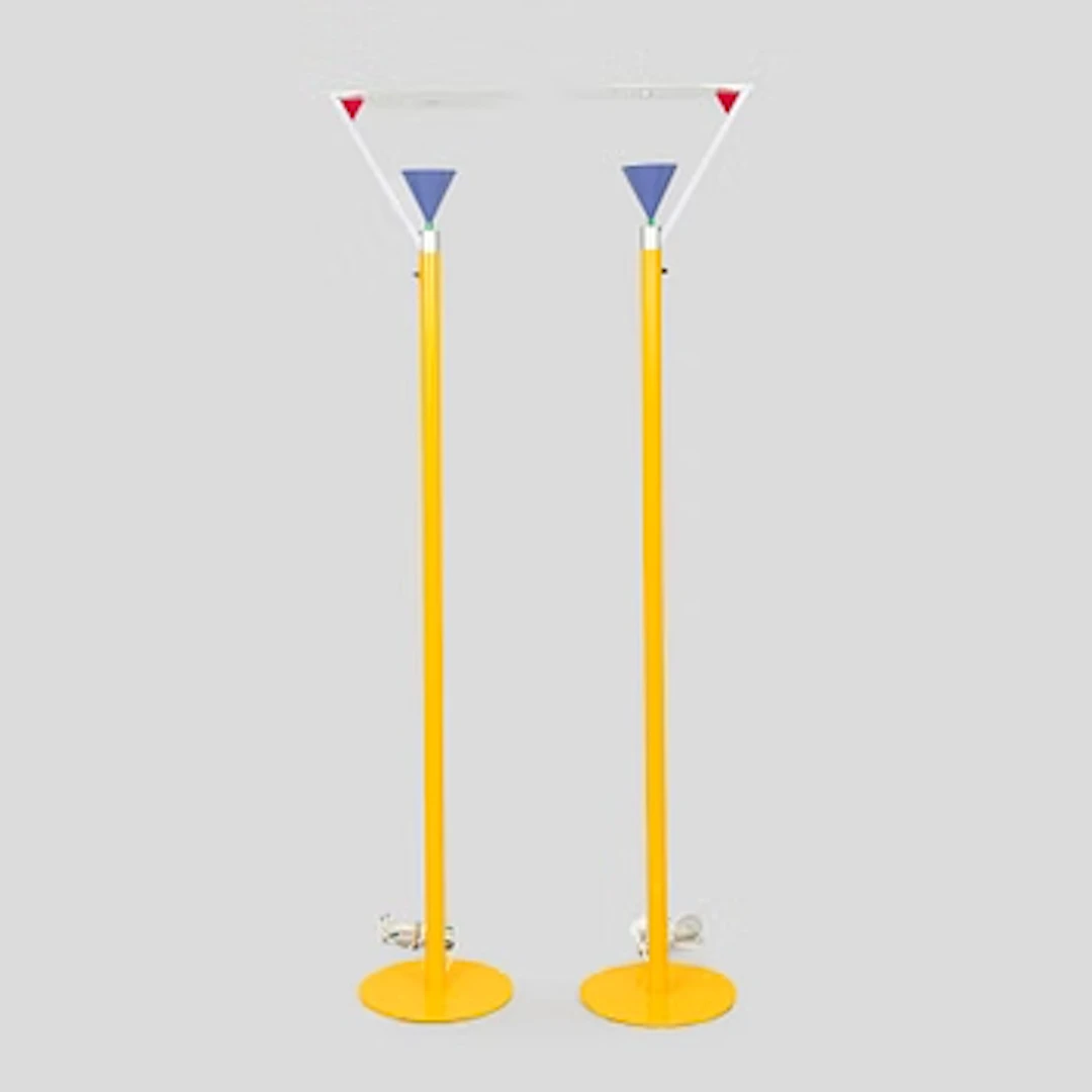 Olle Anderson, a pair of "Halo Halo" floor lamps, Boréns, Sweden, 1980s.