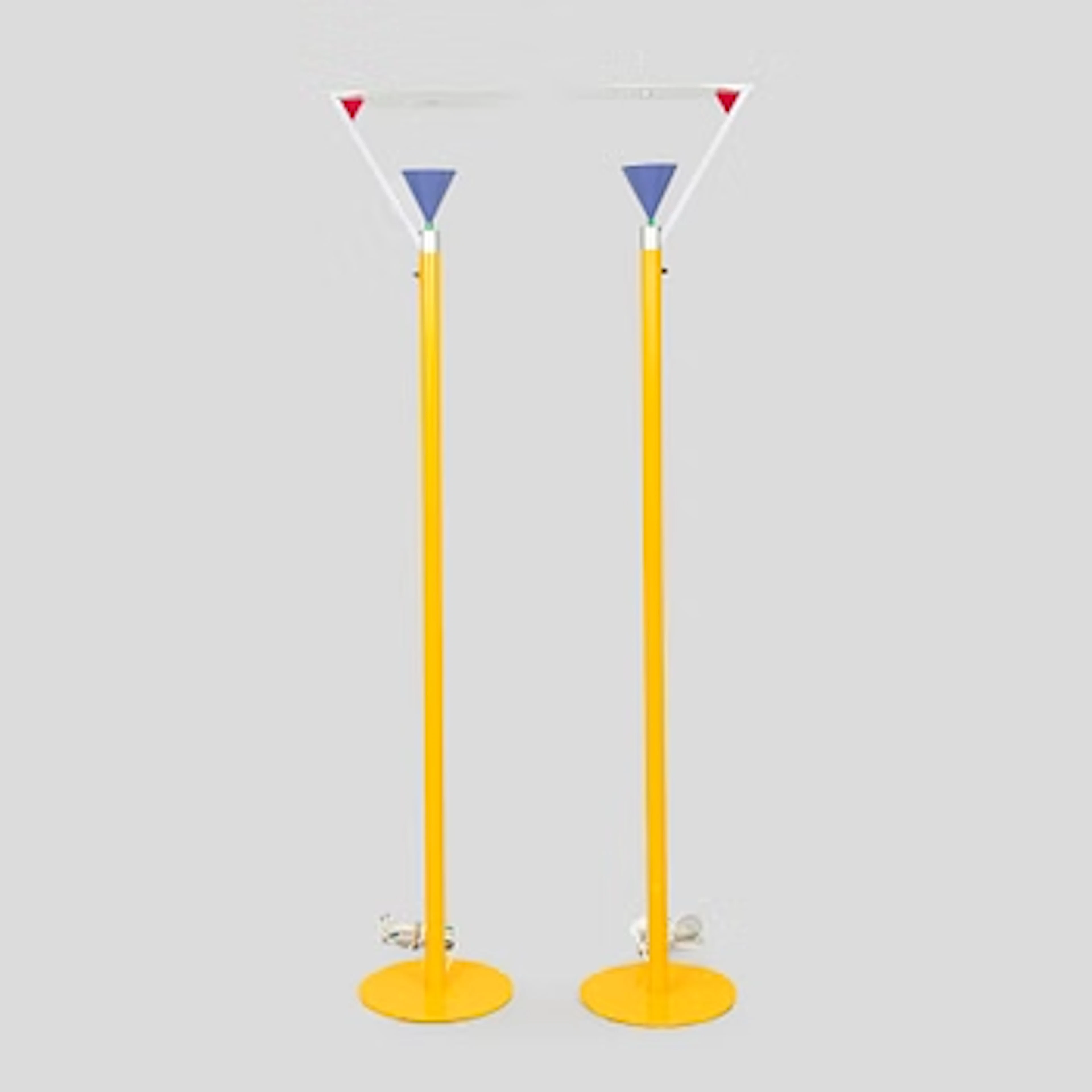 Olle Anderson, a pair of "Halo Halo" floor lamps, Boréns, Sweden, 1980s.