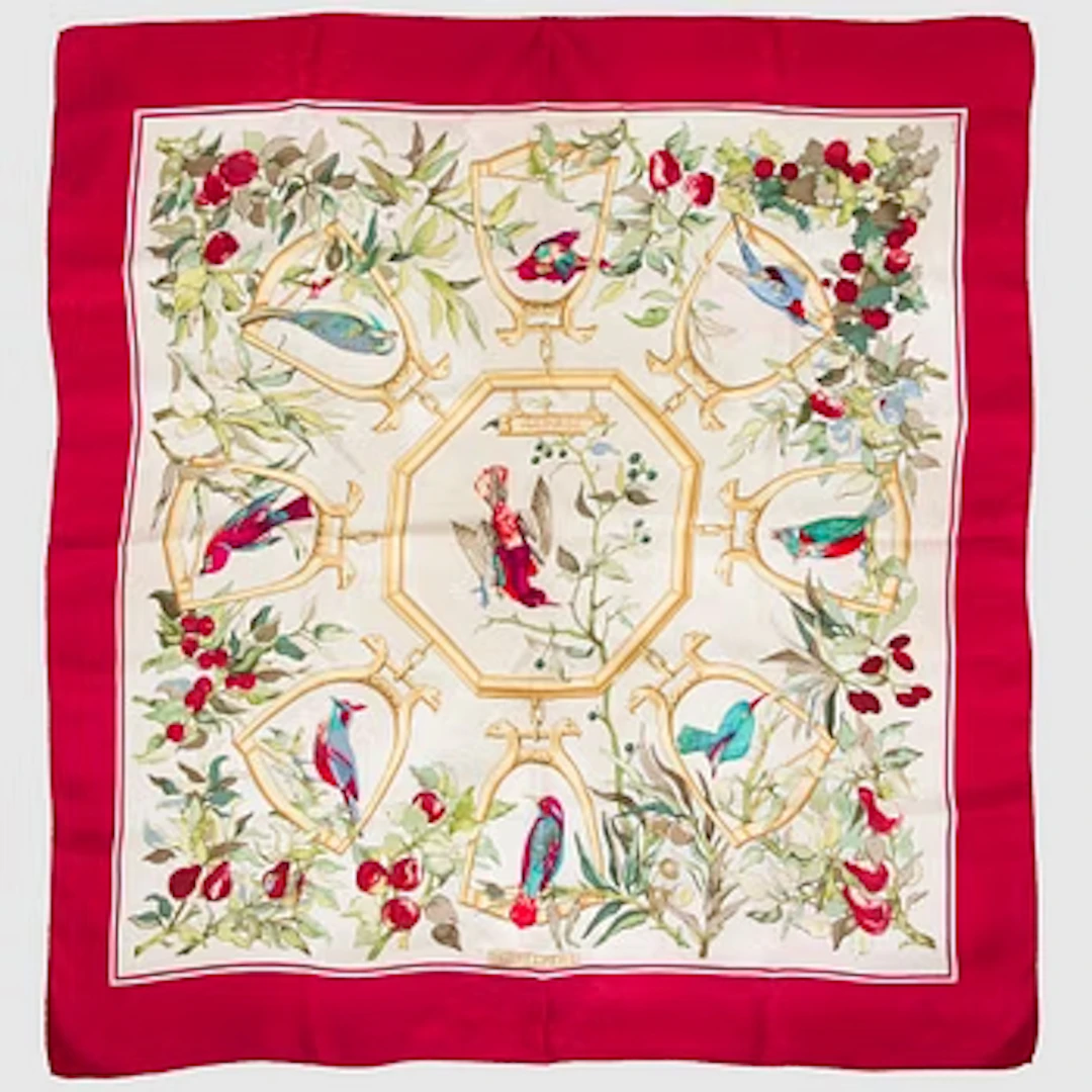 Hermès, a 'Ramage' scarf.