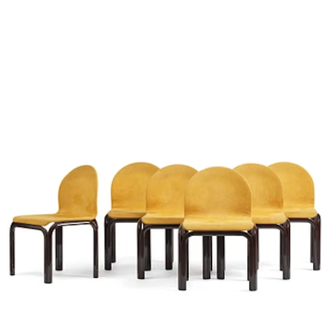 Gae Aulenti, a set of six “Orsay” chairs, Knoll International, Italy