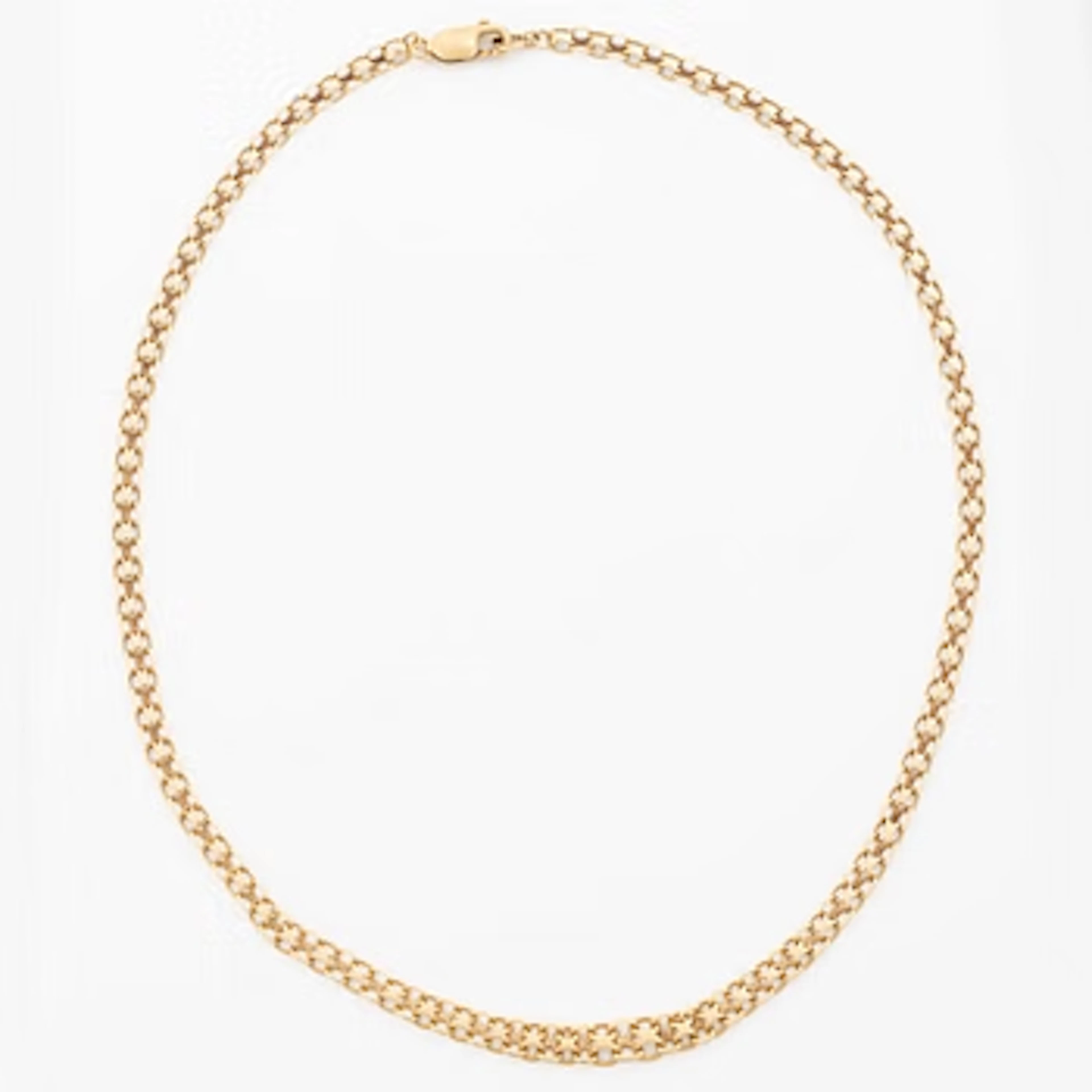 18K gold necklace.