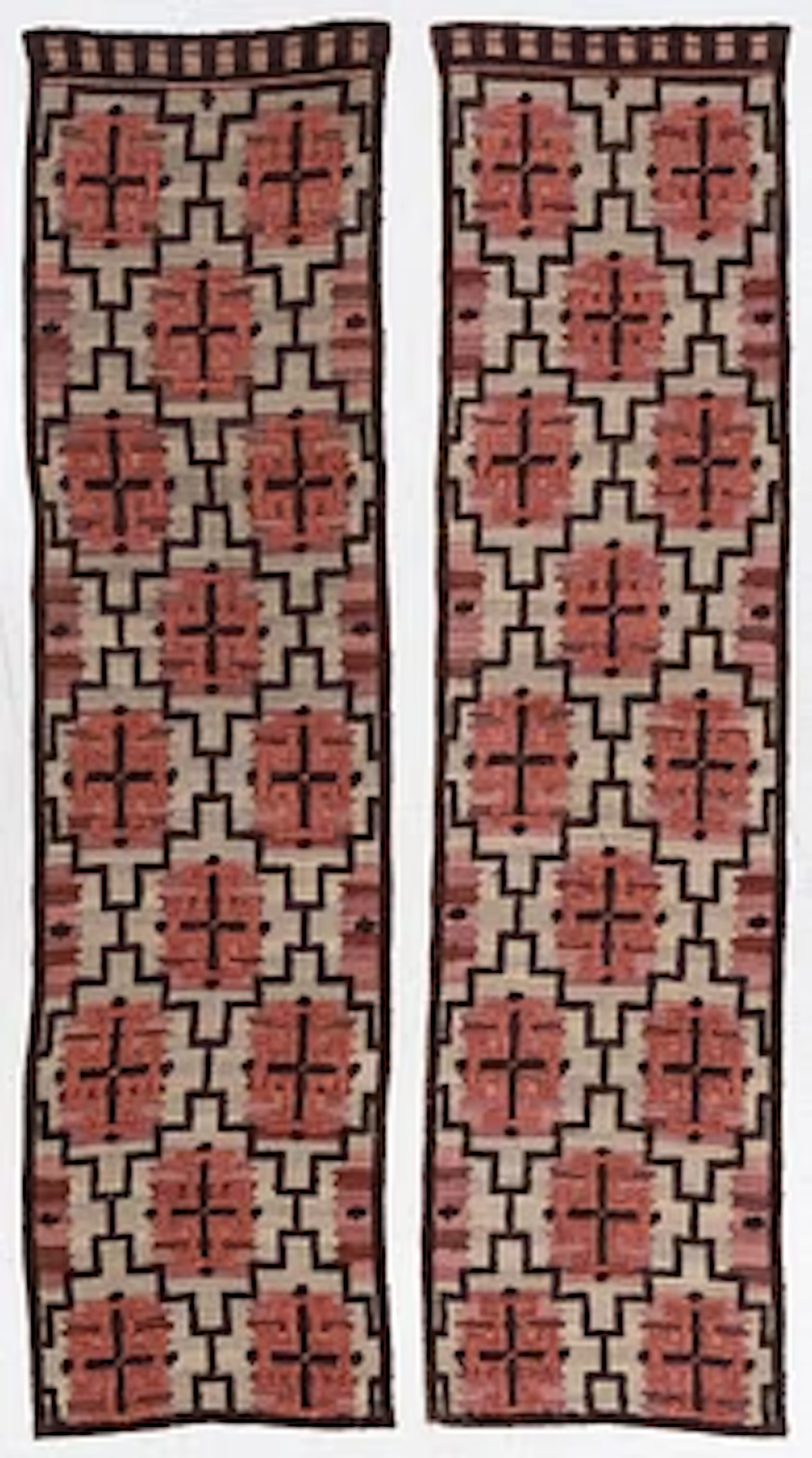 Elsa Gullberg, Attributed, a pair of draperies/curtains, flat weave