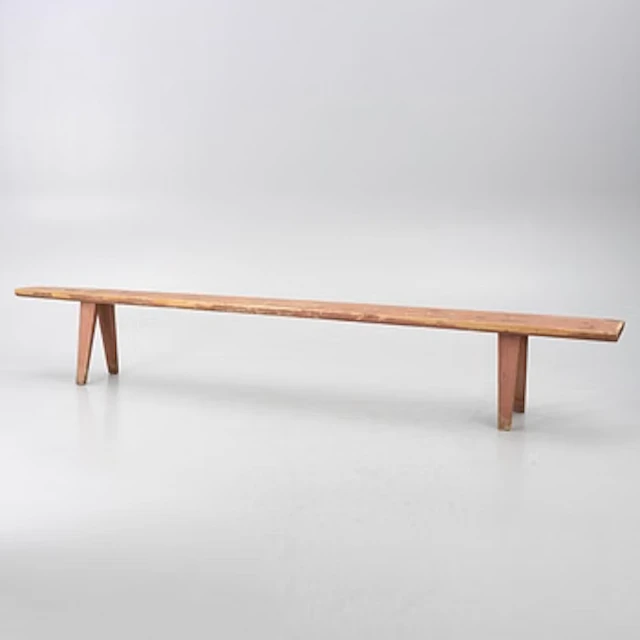 A folk art bench, 19th century.