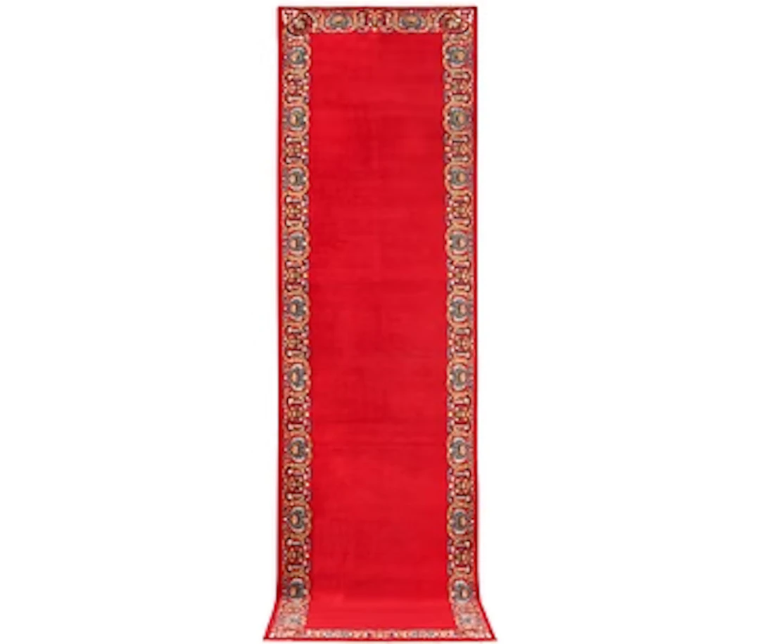 A Royal Keshan runner, c. 400 x 100 cm.