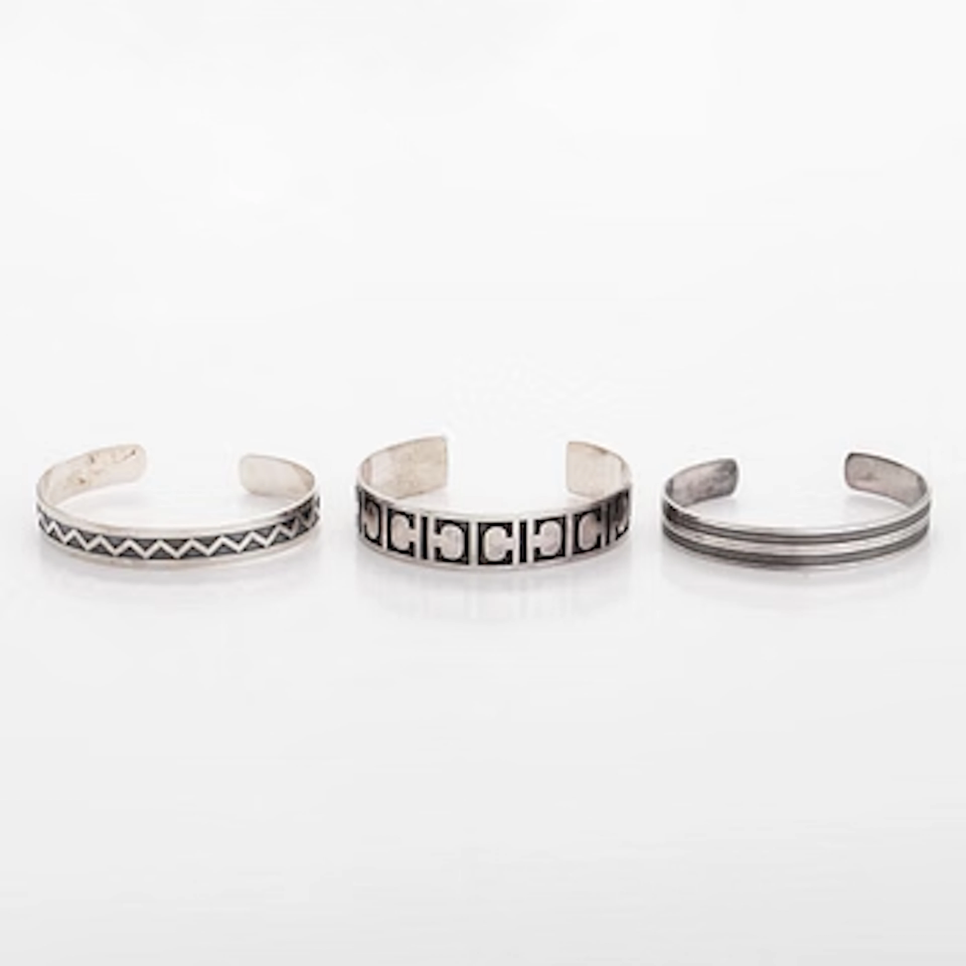 Kalevala Koru, bangles, 3 pcs, silver, 1960s.
