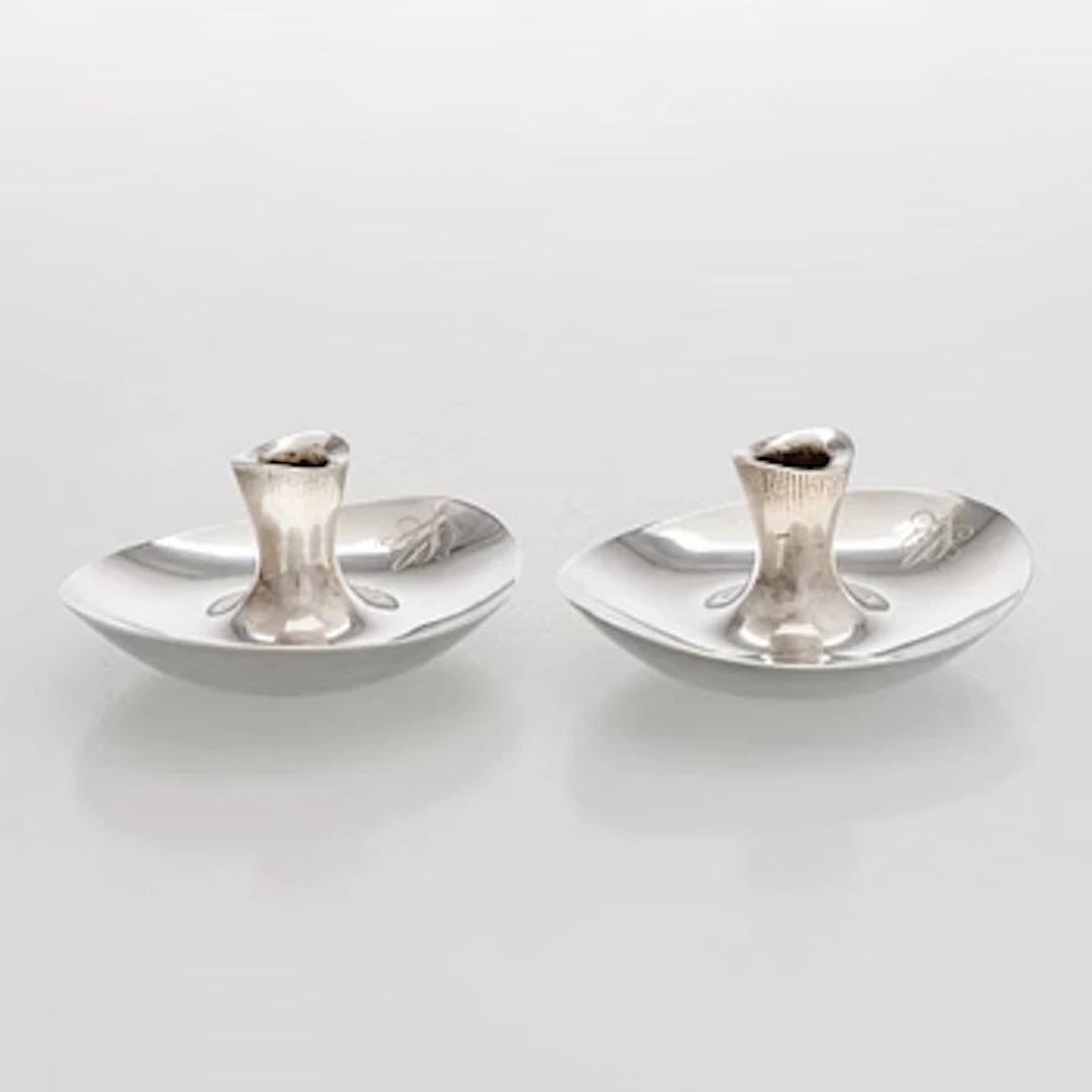 Tapio Wirkkala, A pair of silver candlesticks, Helsinki 1956.