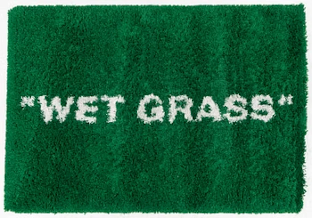 Virgil Abloh, a 'Wet Grass' carpet, Ikea, c. 195 x 133 cm.