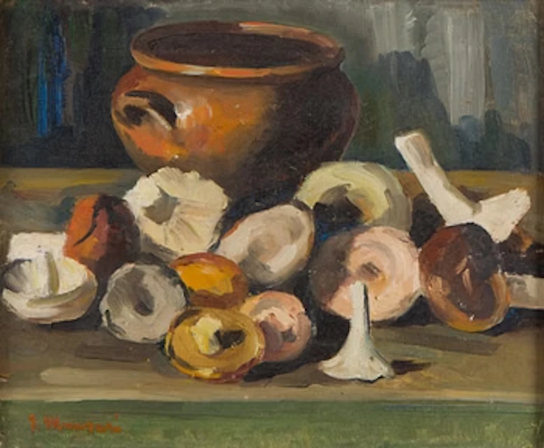 Janne Muusari, Still Life with Mushrooms.