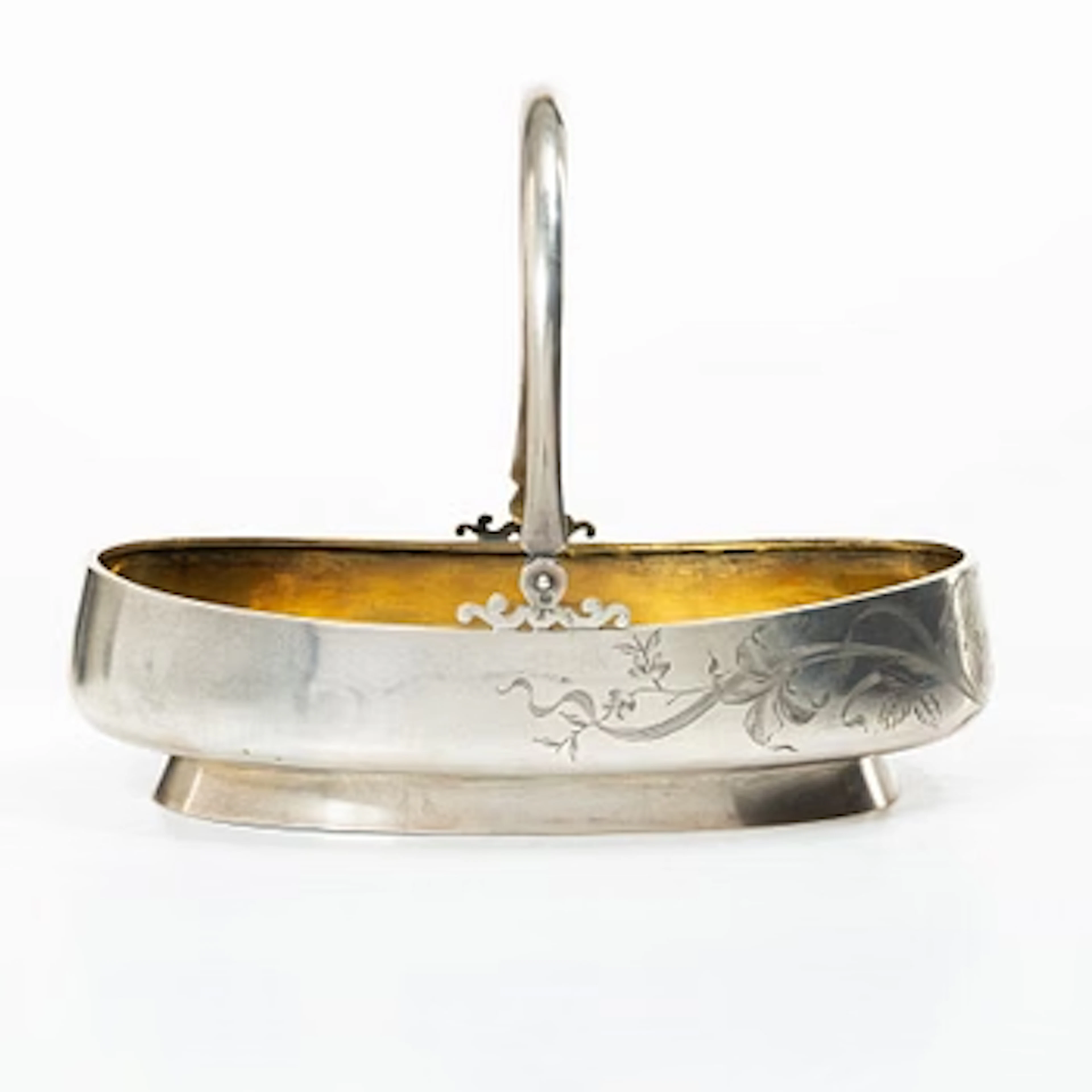 A Russian parcel gilt silver bread basket, mark of Victor Fink, Moscow