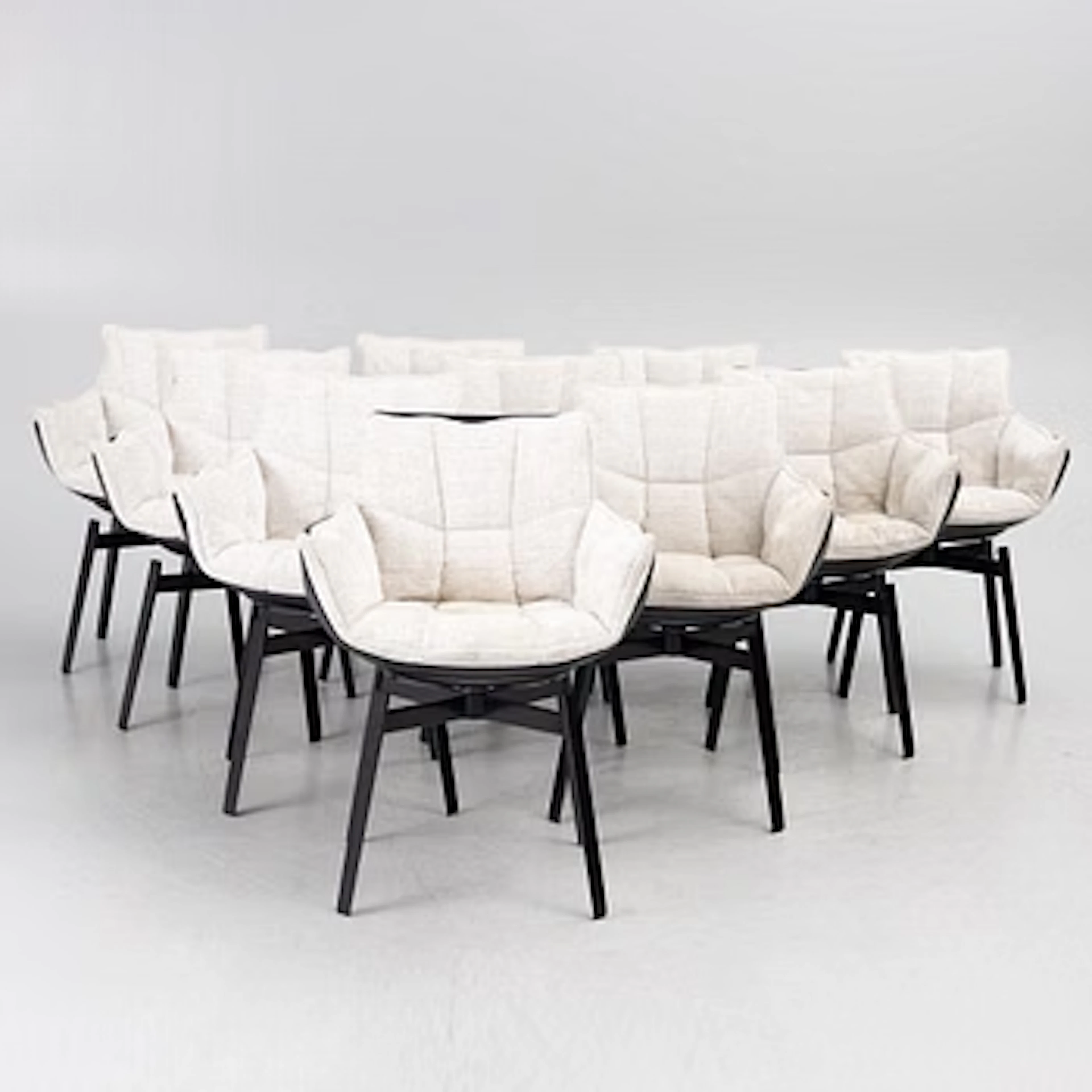 Patricia Urquiola, Ten 'Husk' armchairs, B&B Italia.