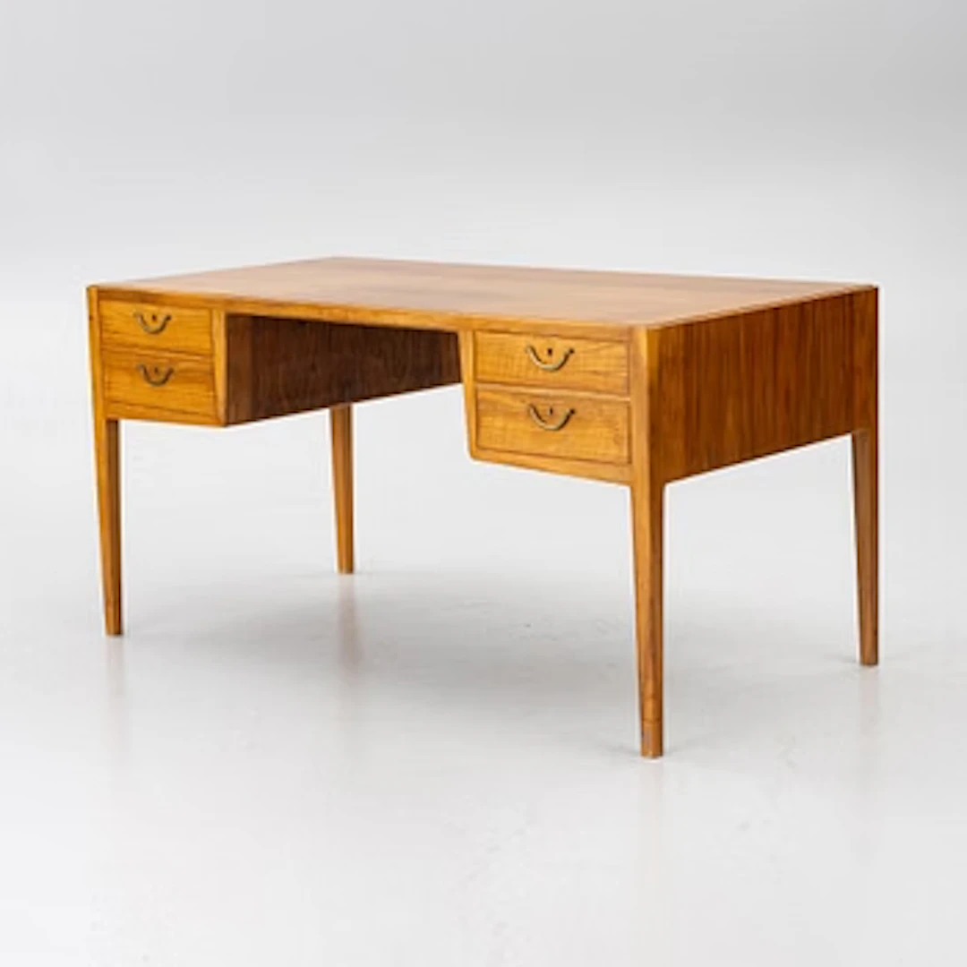 A walnut desk, mid/ second half of 20th century.