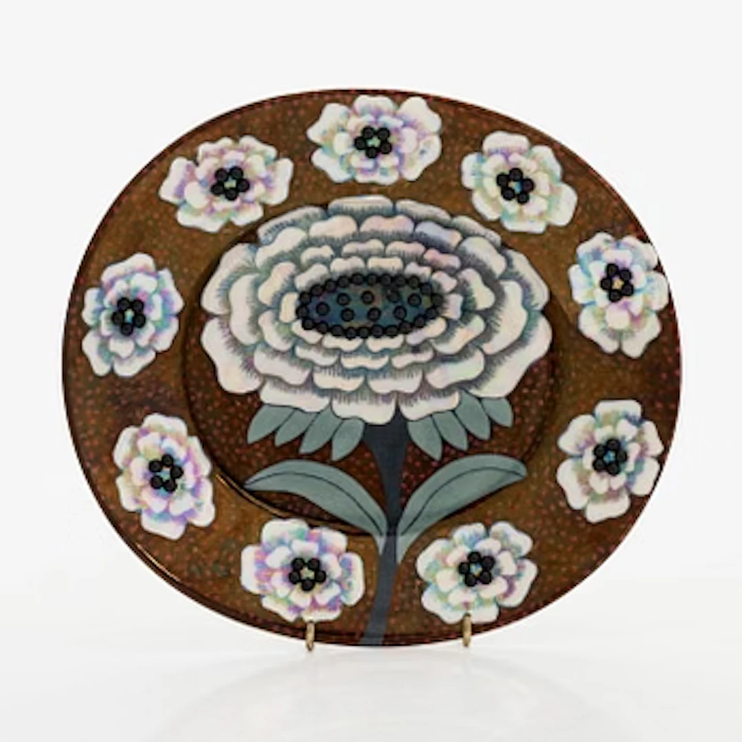Birger Kaipiainen, a ceramic 'Fiori dish', marked Birger Kaipiainen