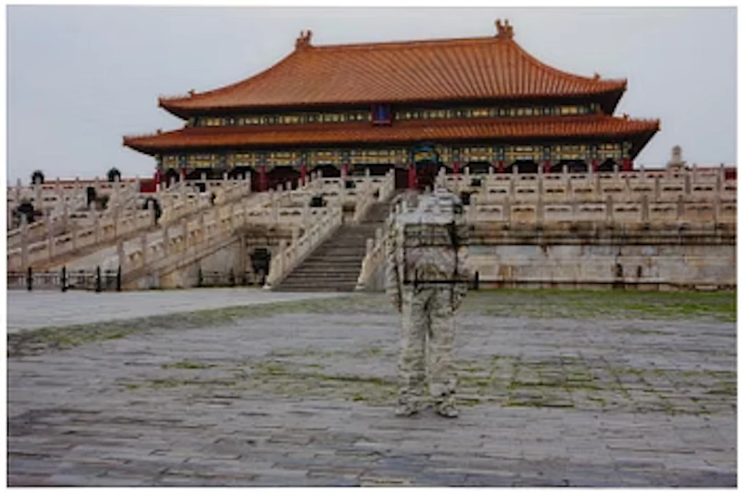 Liu Bolin, "Hiding in the City No. 89 – Forbidden City", 2010.