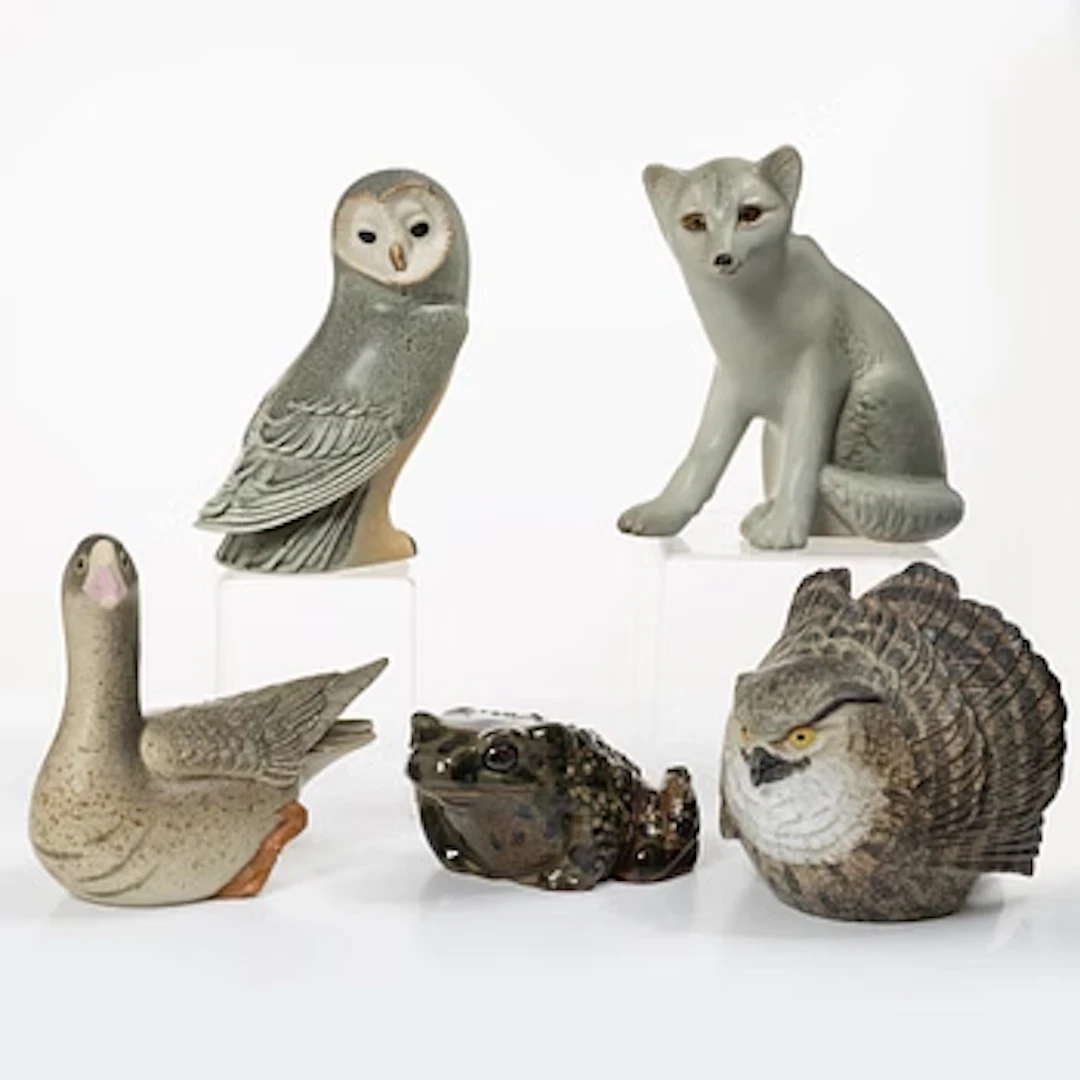 Paul Hoff, Figurines, 5 pieces, Gustavsberg for NK, Nordiska Kompaniet