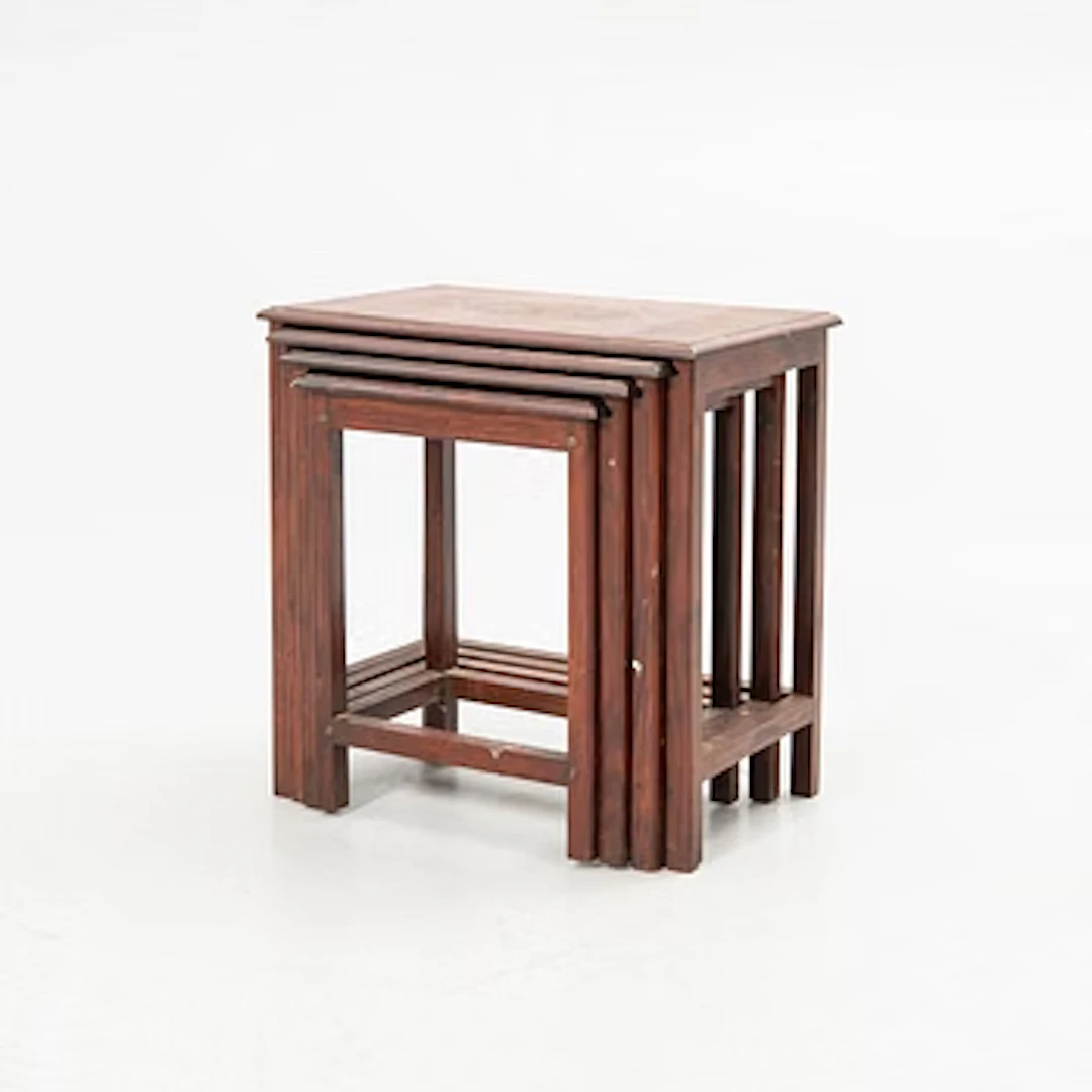 Set of nesting tables, 4 pieces, first half of the 20th century.