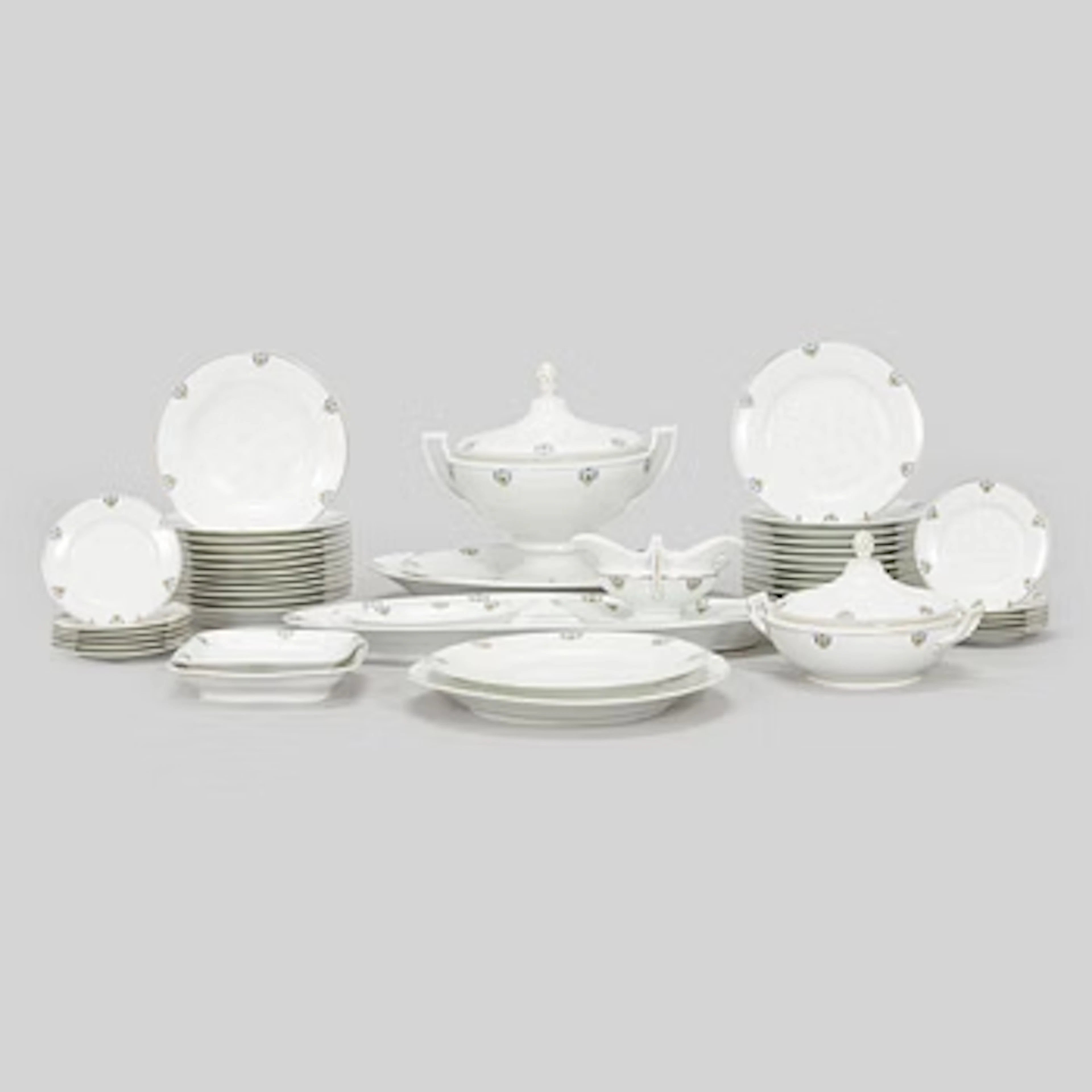 An early 20th century 47-piece porcelain service, Haas Czizek.