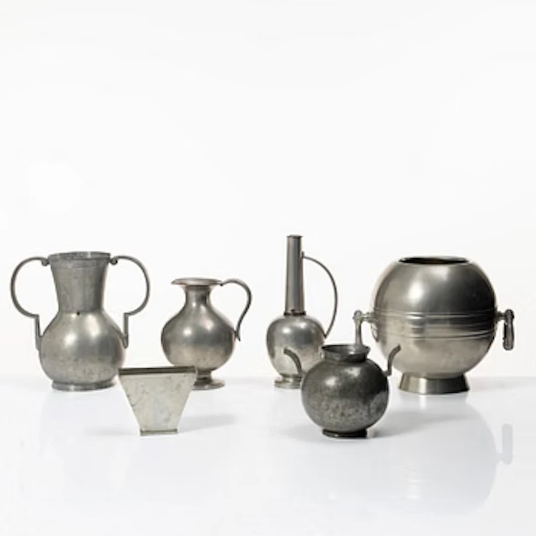 Pewter, 6 pieces, GAB and Ystad, including 1935.