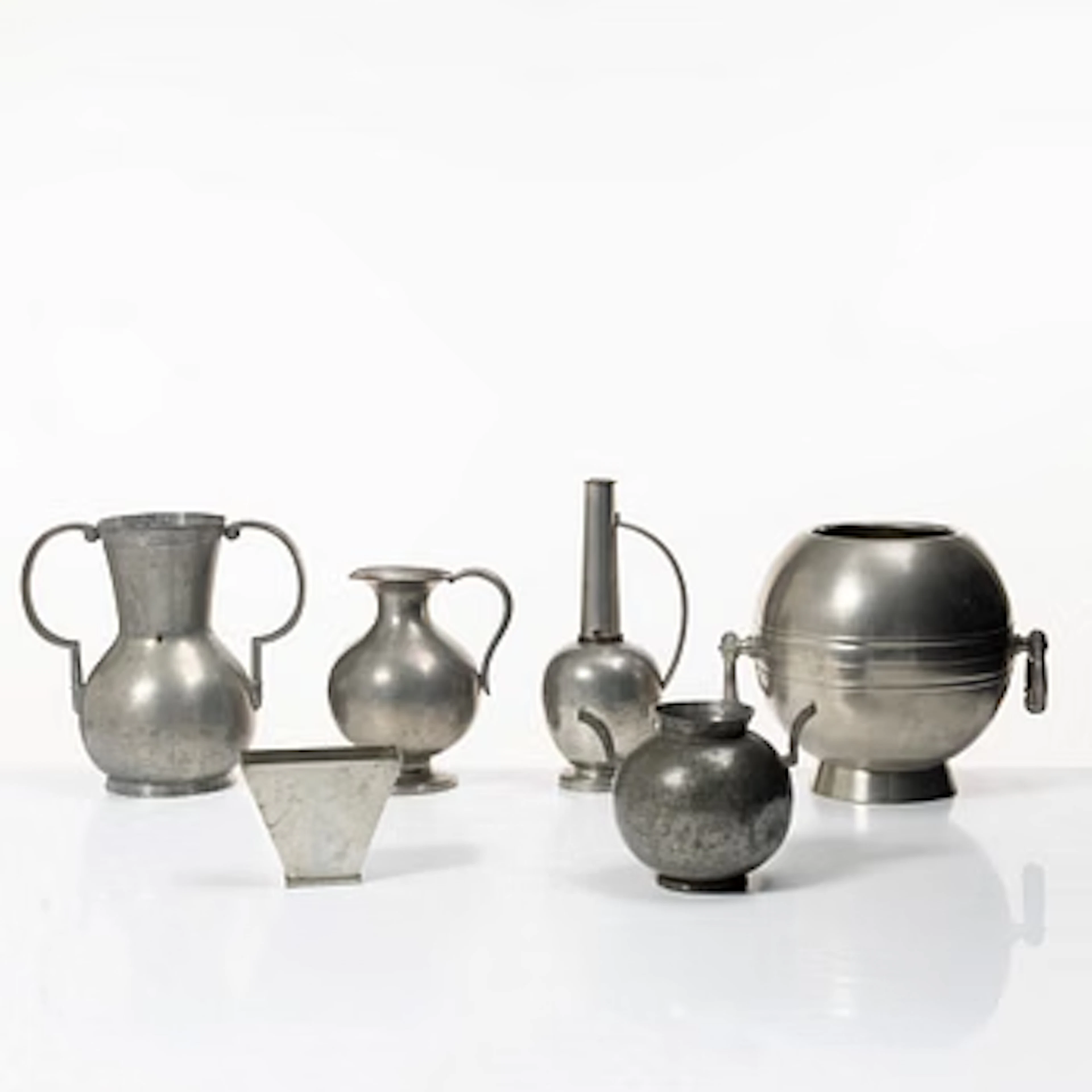 Pewter, 6 pieces, GAB and Ystad, including 1935.