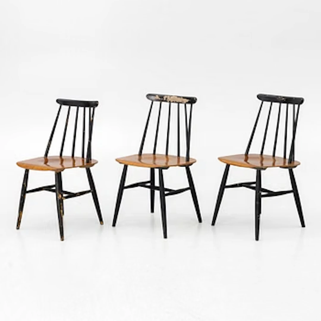 Ilmari Tapiovaara, five 'Fanett' chairs, Edsbyverken, 1950s/60s.