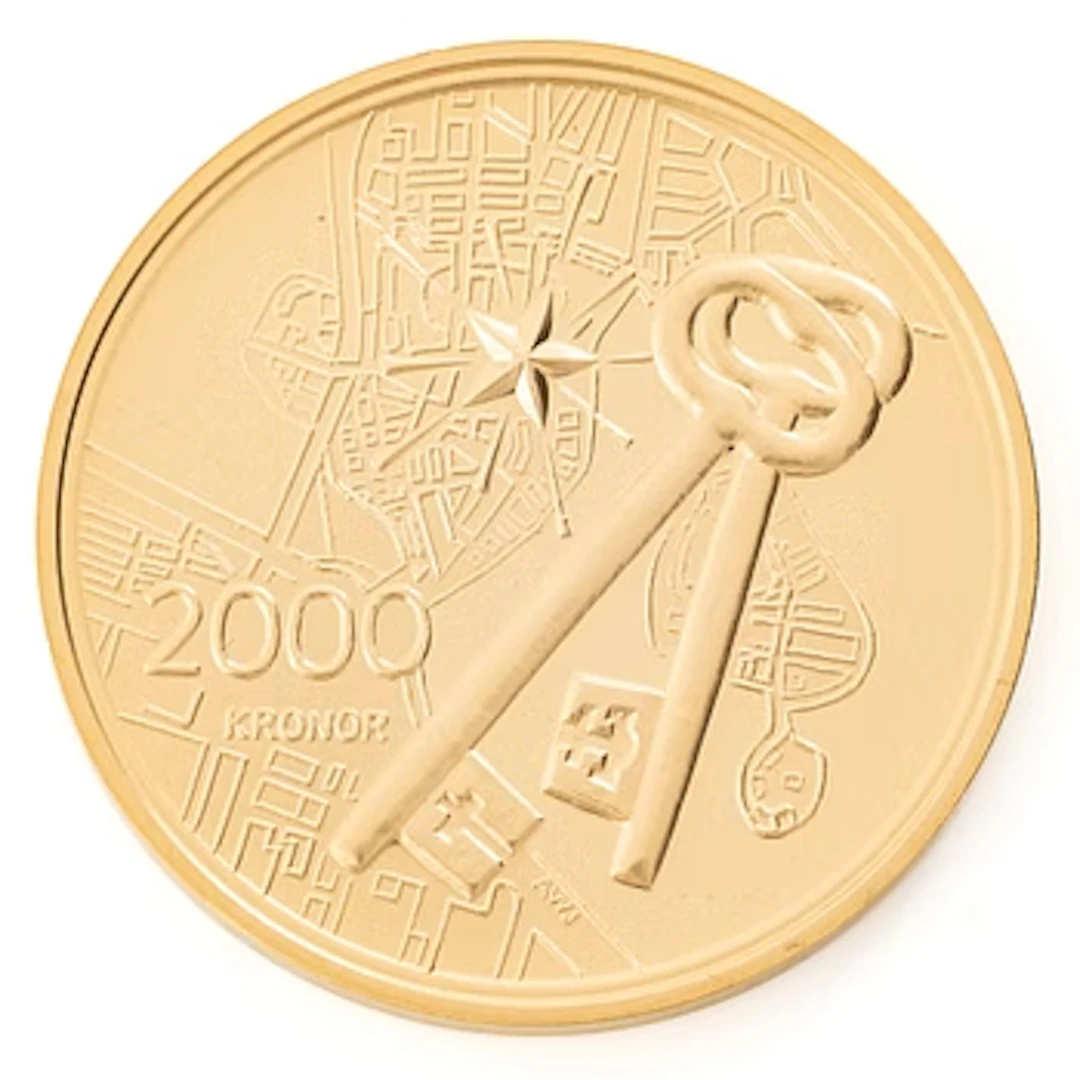 Gold coin, Sweden, 2004, SEK 2,000, The Royal Palace in Stockholm 250 years.