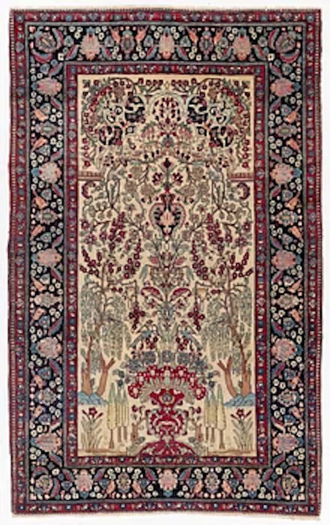 An antique Isfahan rug, ca 235 x 145 cm.