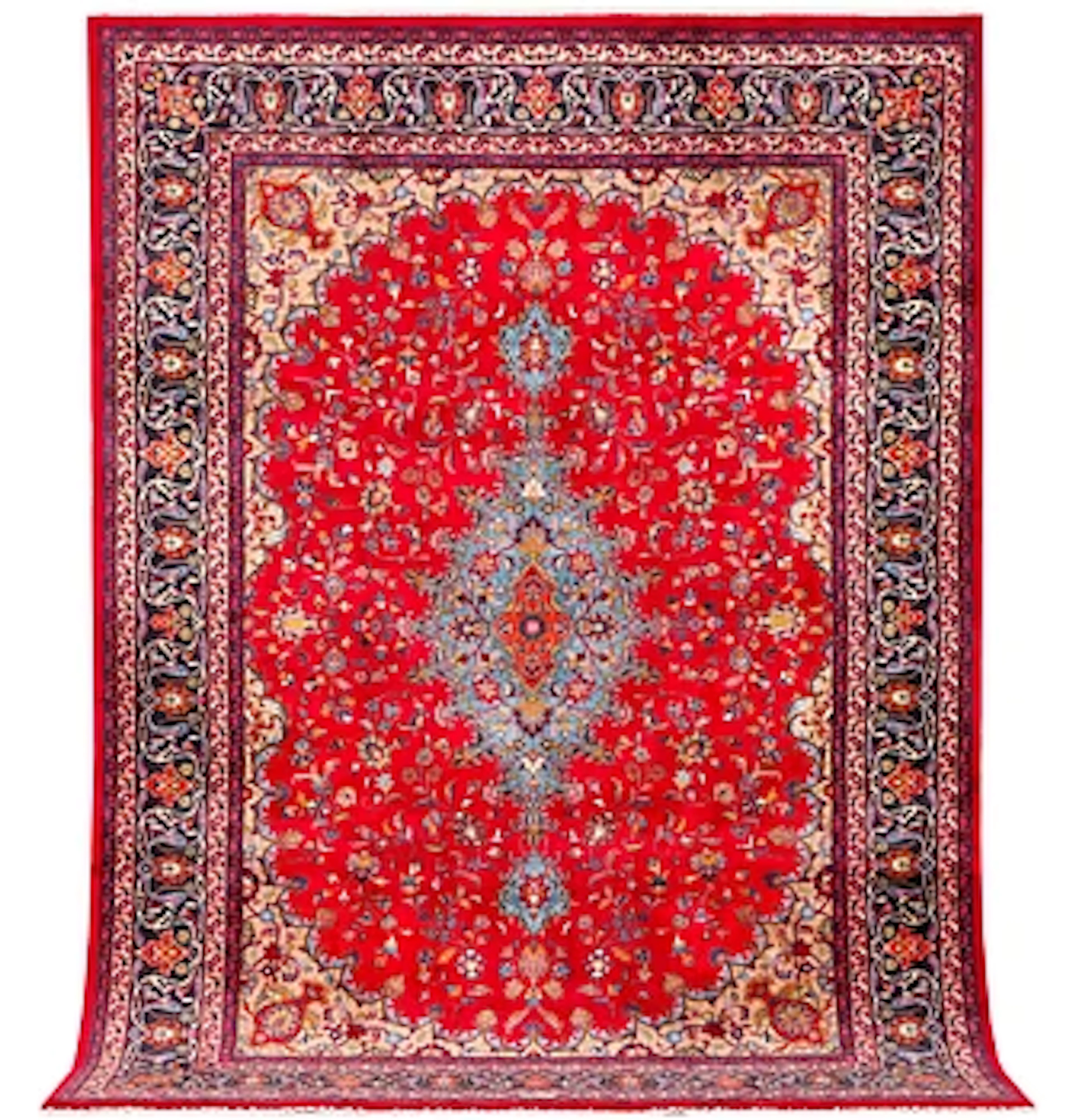 A Keshan carpet, c. 360 x 250 cm.
