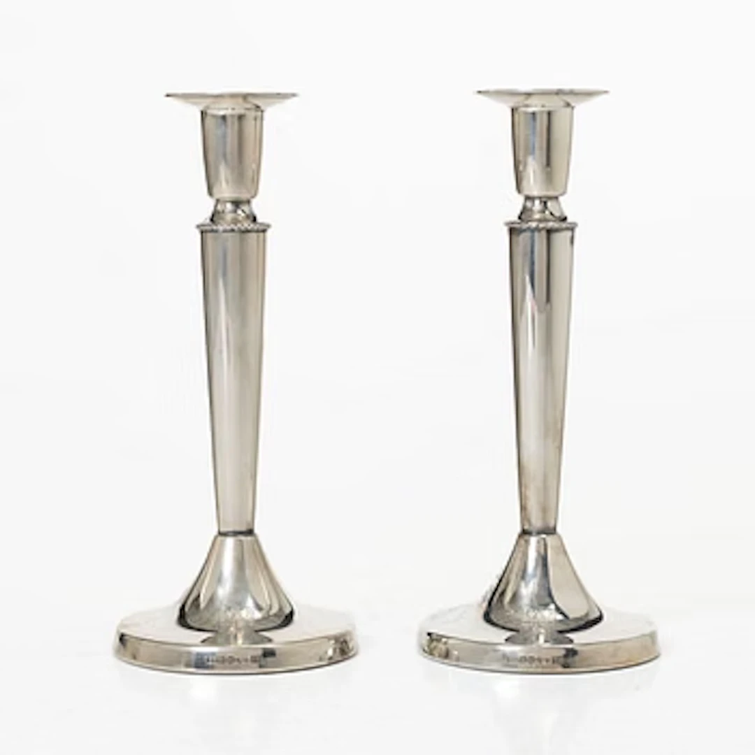 A pair of Swedish silver candlesticks, mark of Befa Guld- & Silvervarufabrik