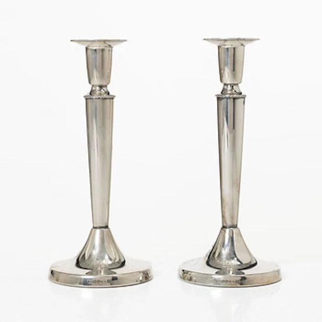 A pair of Swedish silver candlesticks, mark of Befa Guld- & Silvervarufabrik