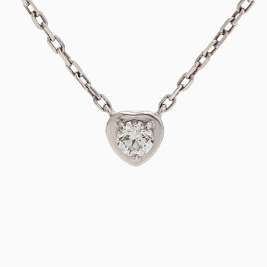Cartier, an 18K white gold 'd'Amour' necklace, with a brilliant-cut diamond.