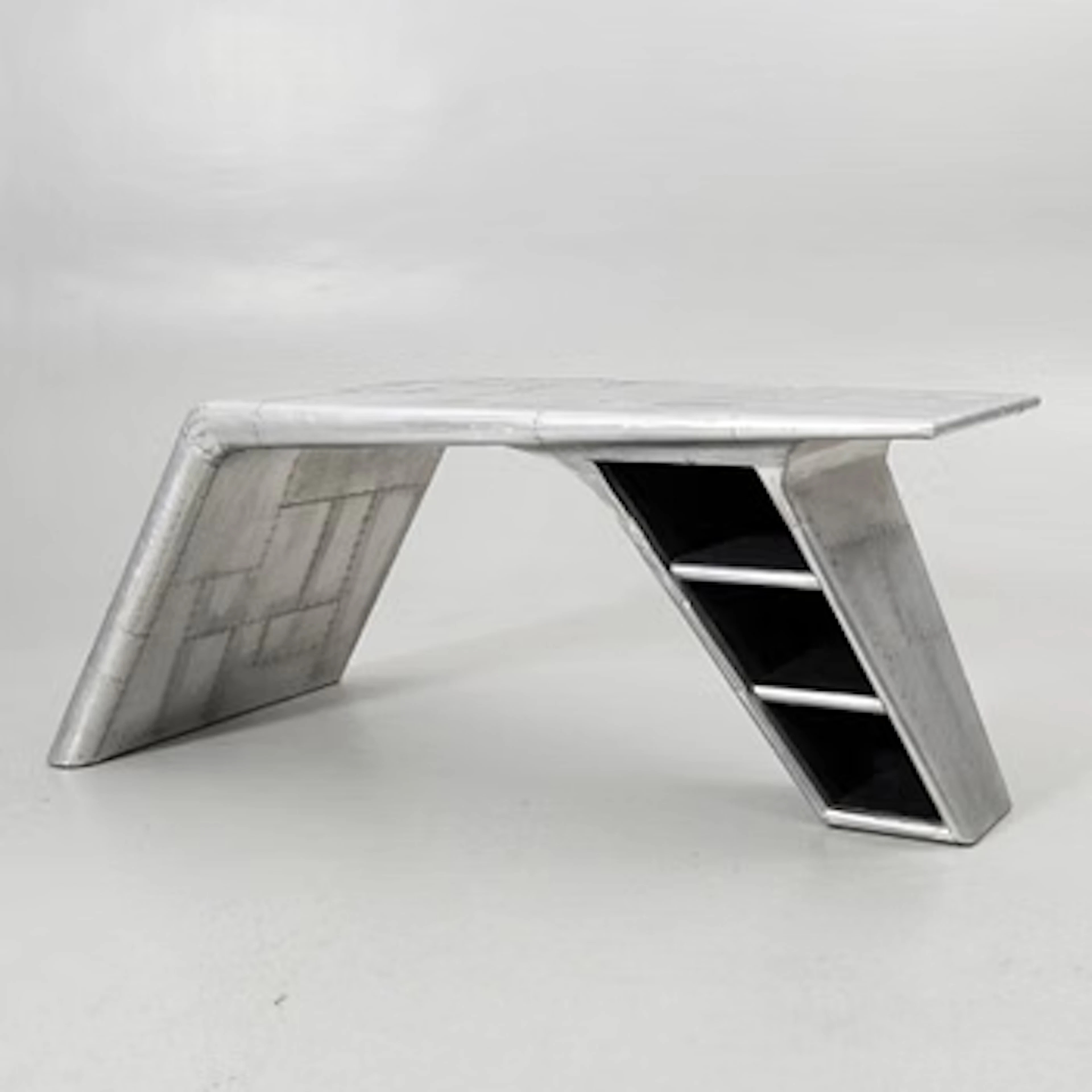 Timothy Oulton, desk “Aviator Blackhawk Valkyrie”, Artwood, 2000s.