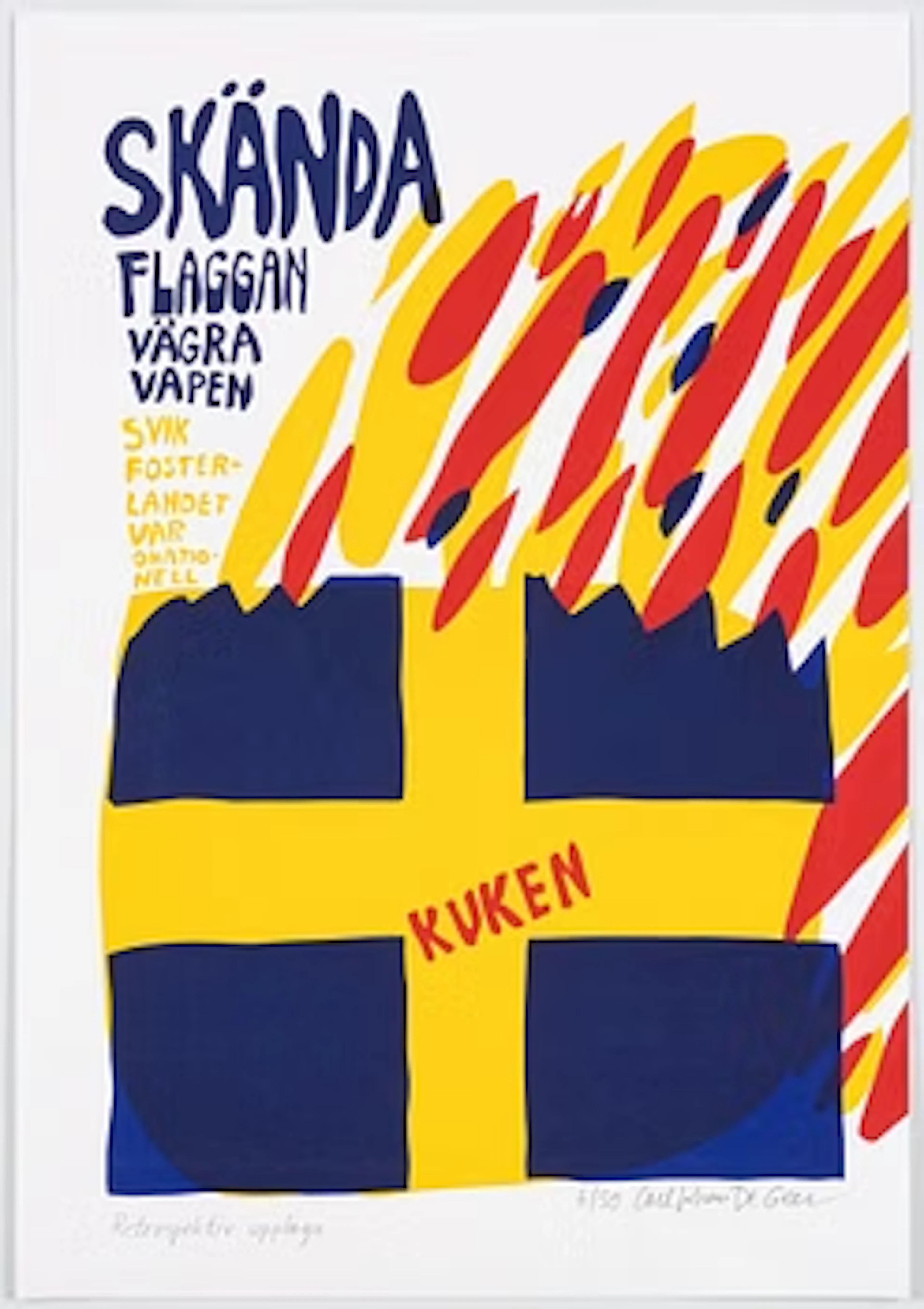 Carl Johan De Geer, "Skända flaggan - Vägra vapen".