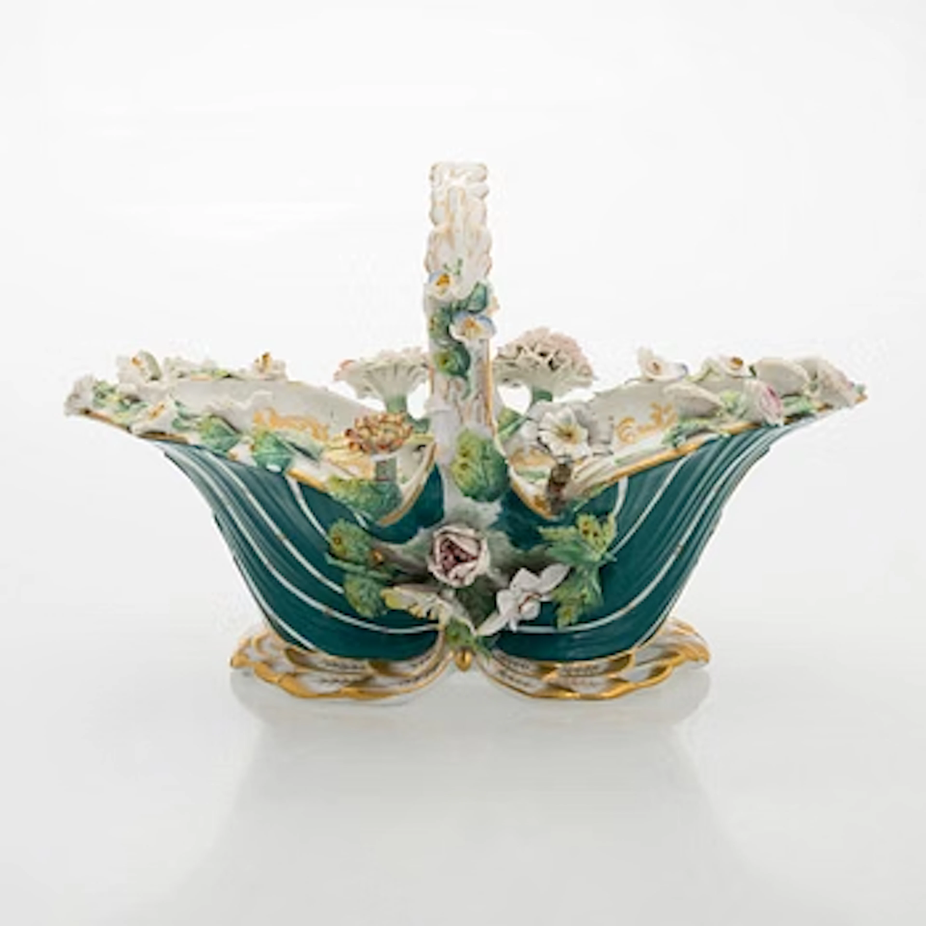A rare porcelain basket, Imperial porcelain manufactory, St Petersburg