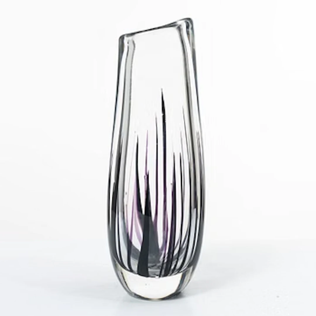 Vicke Lindstrand, A glass vase, “Gräs”, Kosta 1950-60s.