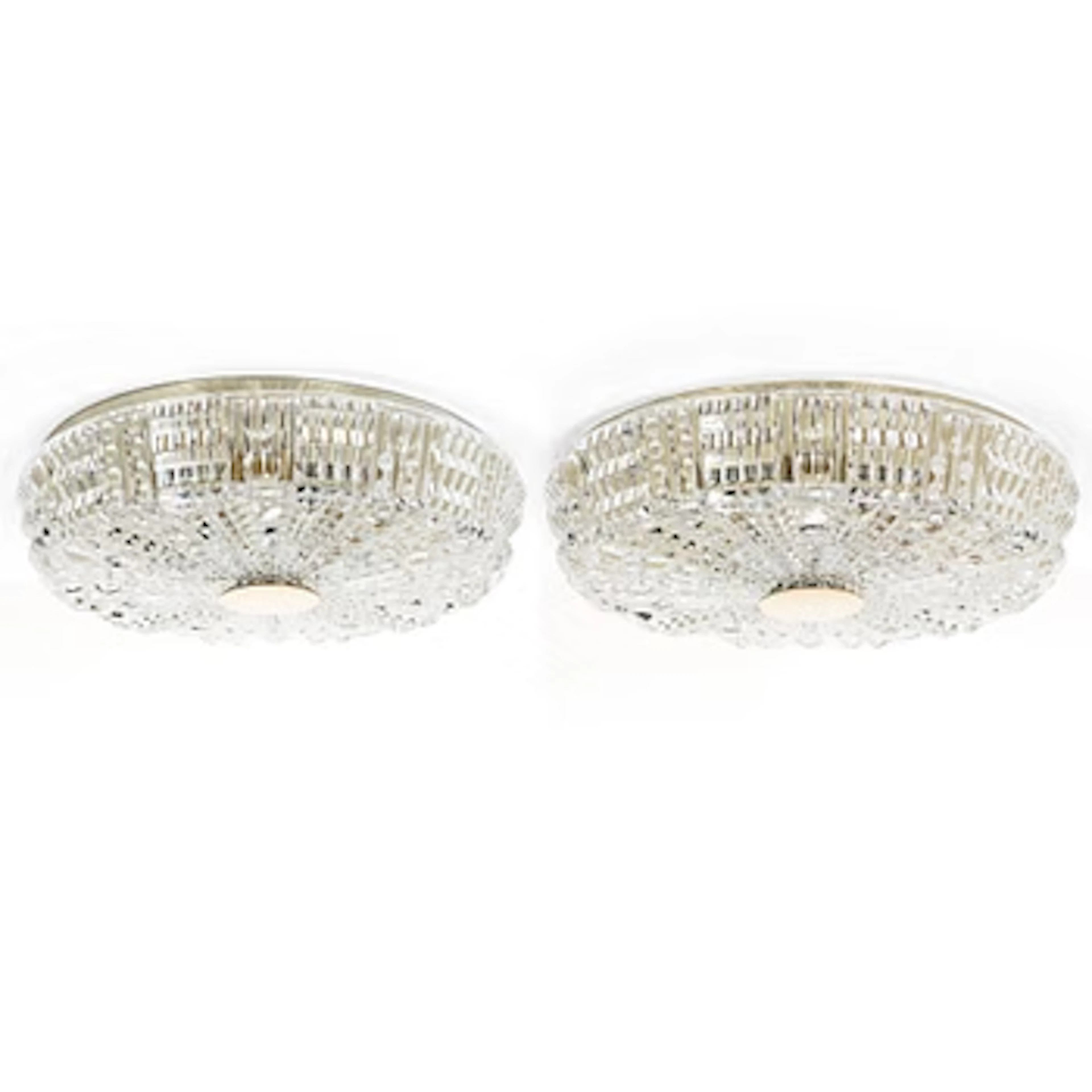 Carl Fagerlund, ceiling lights, a pair, Orrefors, 1960s.