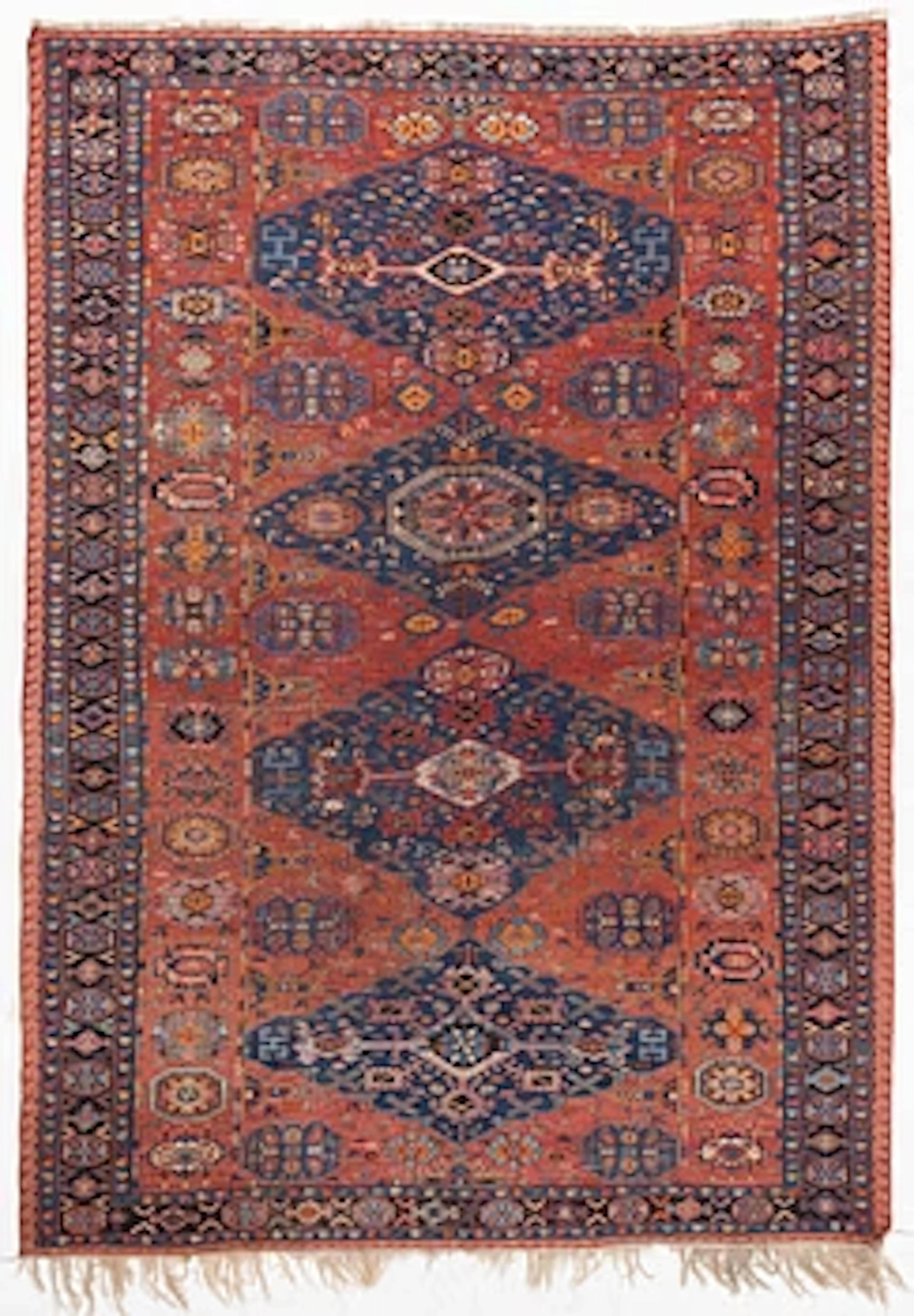 An antique Soumak carpet, East Caucasus c. 368 x 262 cm.