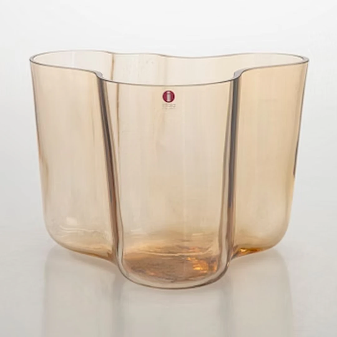 A glass vase '3030', signed Alvar Aalto Iittala 1936-1996.