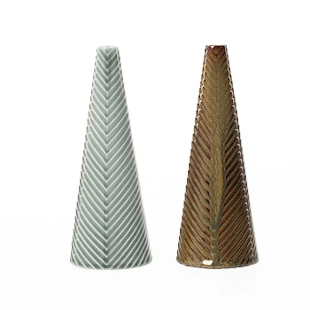 Stig Lindberg, Two stoneware 'Domino' vases, Gustavsberg.